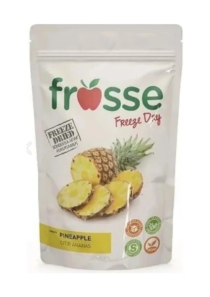 Ananas - Dondurarak Kurutulmuş - Freeze Dried