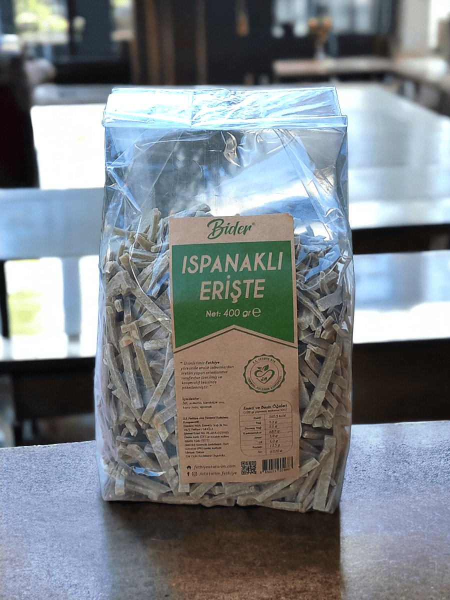 Ispanaklı Erişte (Kara Kılçık Unundan) - 400 GR
