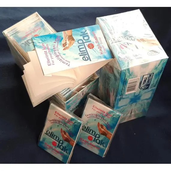 ELİMPAK KLASİK KAĞIT SABUN- YERLİ ÜRETİM- 50 PAKETLİK KUTU