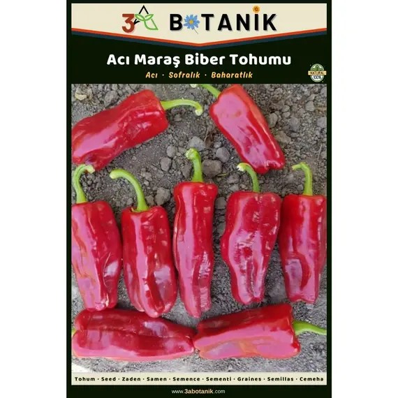 Acı Maraş Biber Tohumu- Yerli ve Sürdürülebilir Tohum- 5 Gram Biber Tohumu