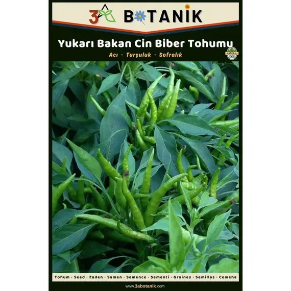 Yukarı Bakan Cin Biber Tohumu- Yerli ve Sürdürülebilir Tohum- 5 Gram Biber Tohumu
