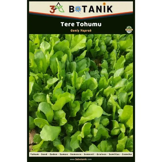 Geniş Yaprak Tere Tohumu- Yerli ve Sürdürülebilir Tohum- 5 Gram Tere Tohumu