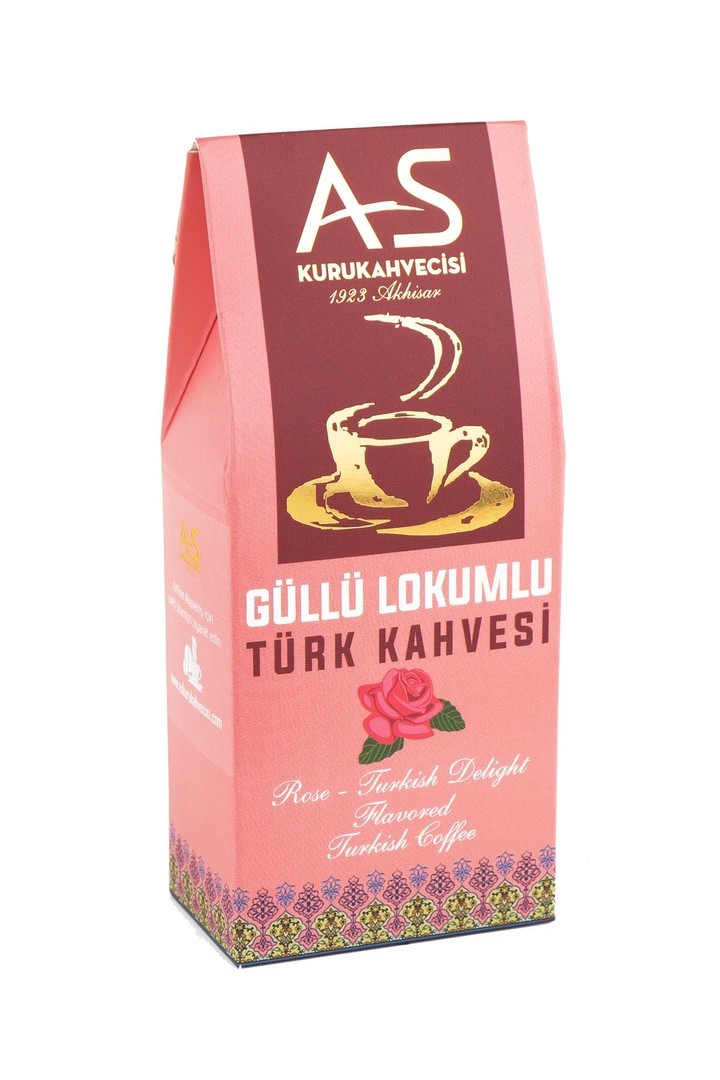 Güllü Lokumlu Türk Kahvesi 100 gr. Kutu