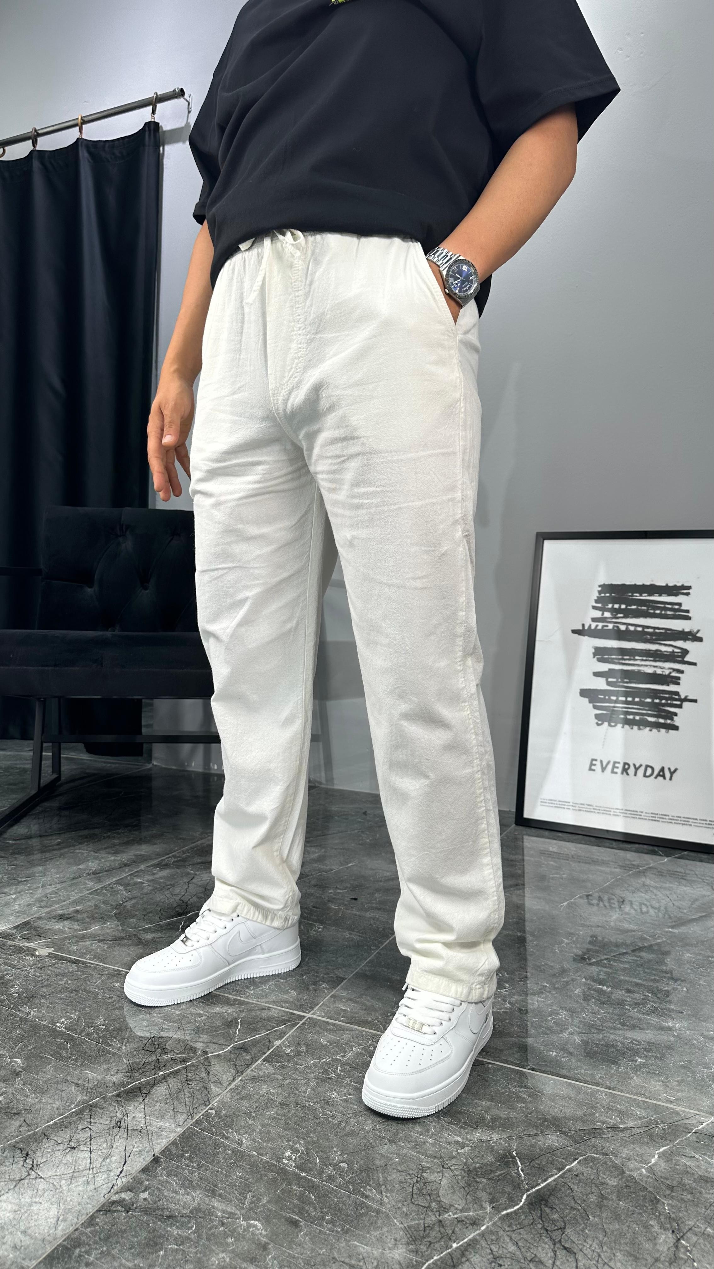 Comfort Fit Keten Pantolon 