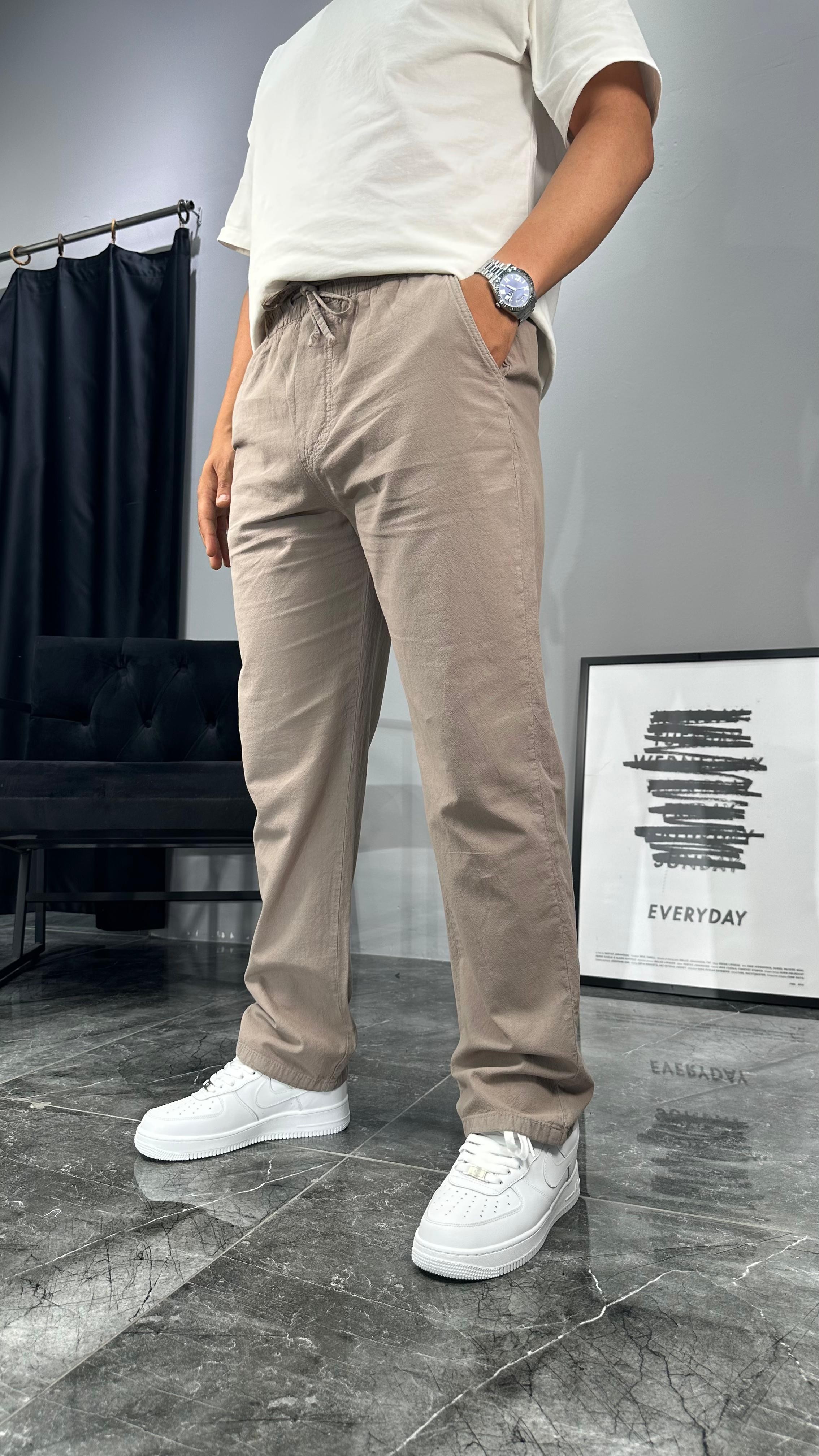 Comfort Fit Keten Pantolon 