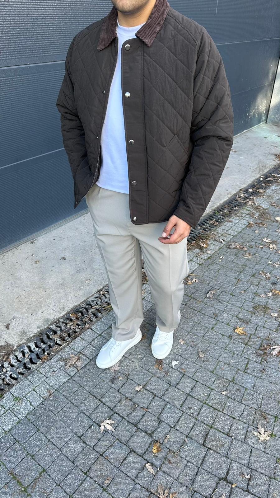 Antioch Kontrast Yaka Baklava Desenli Mont