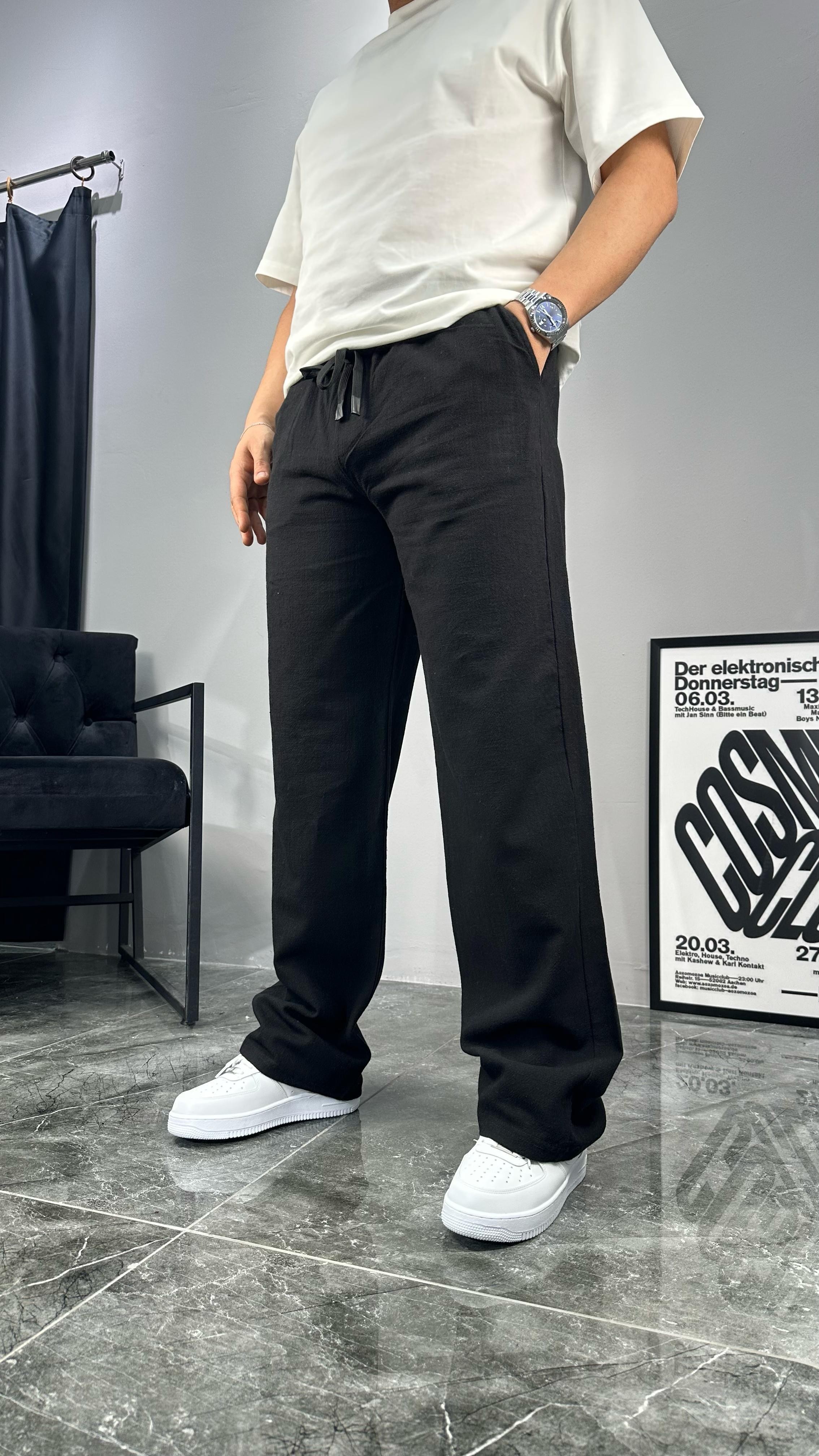 Rahat Kalıp Keten Jogger