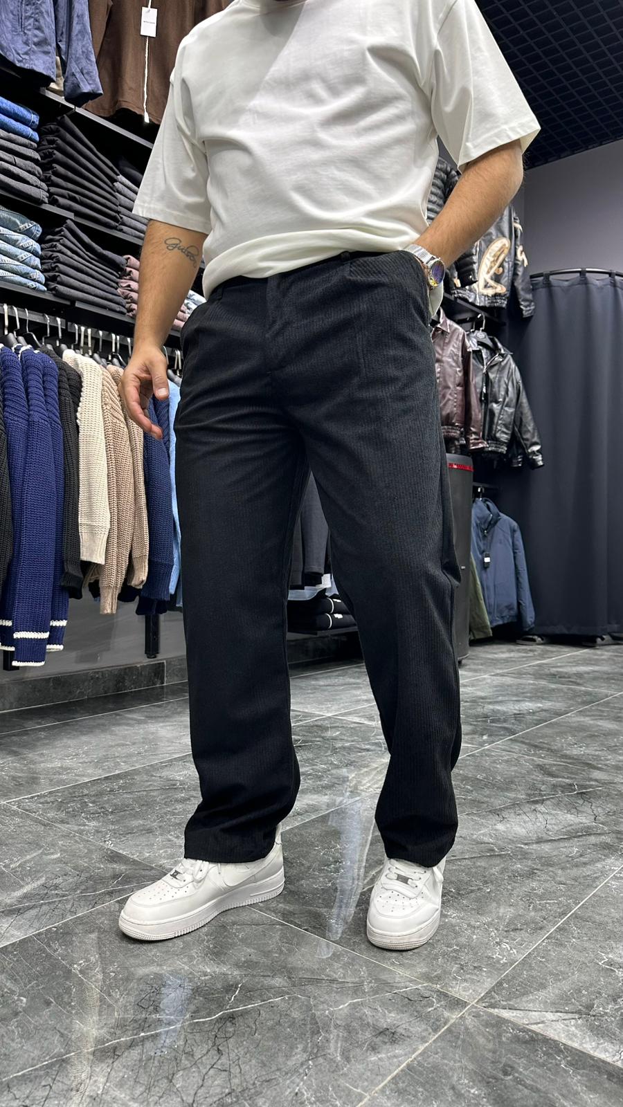 Kışlık Kadife Pantolon Siyah