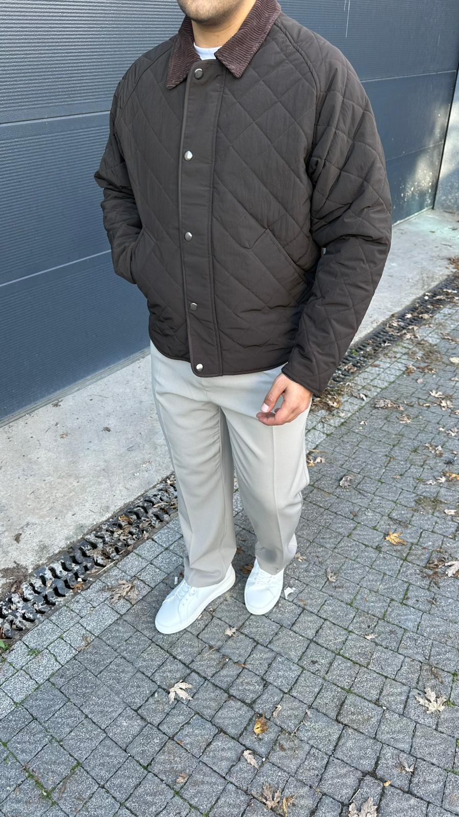 Antioch Kontrast Yaka Baklava Desenli Mont