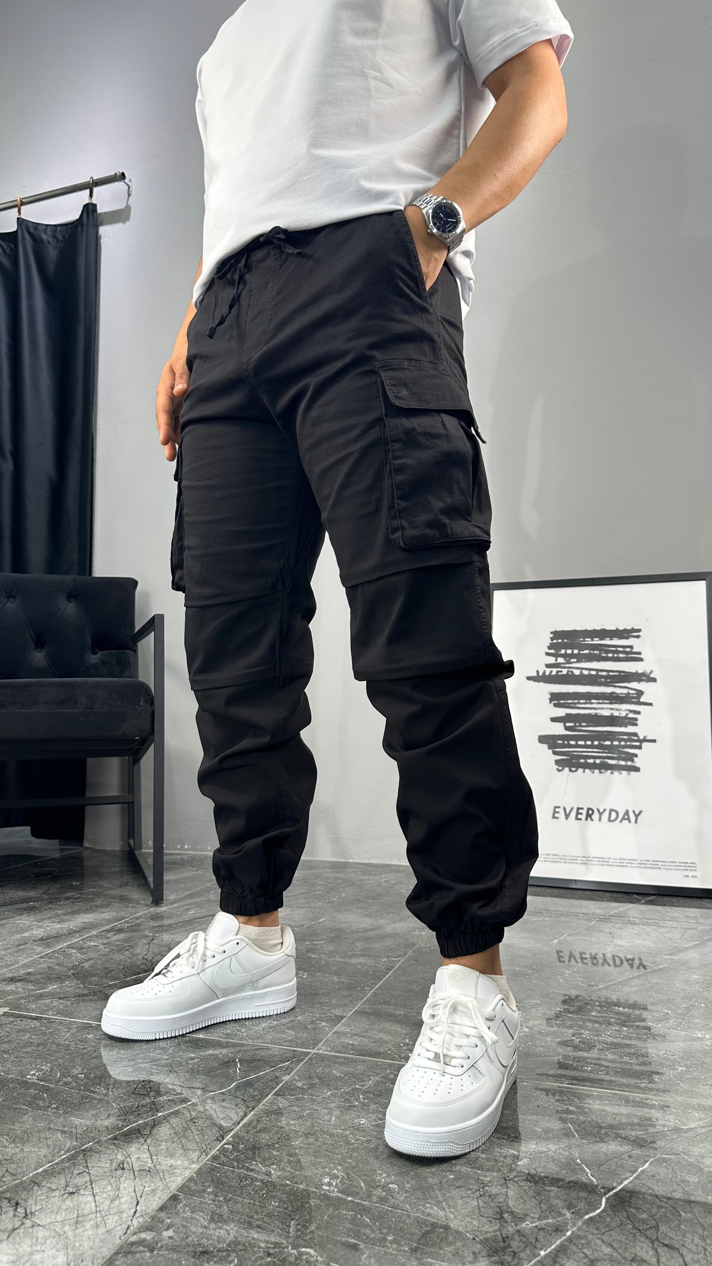 Pileli Kargo Cep Jogger