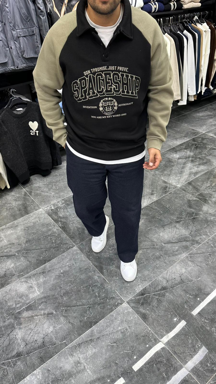 SpaceShip Şardonlu Sweat