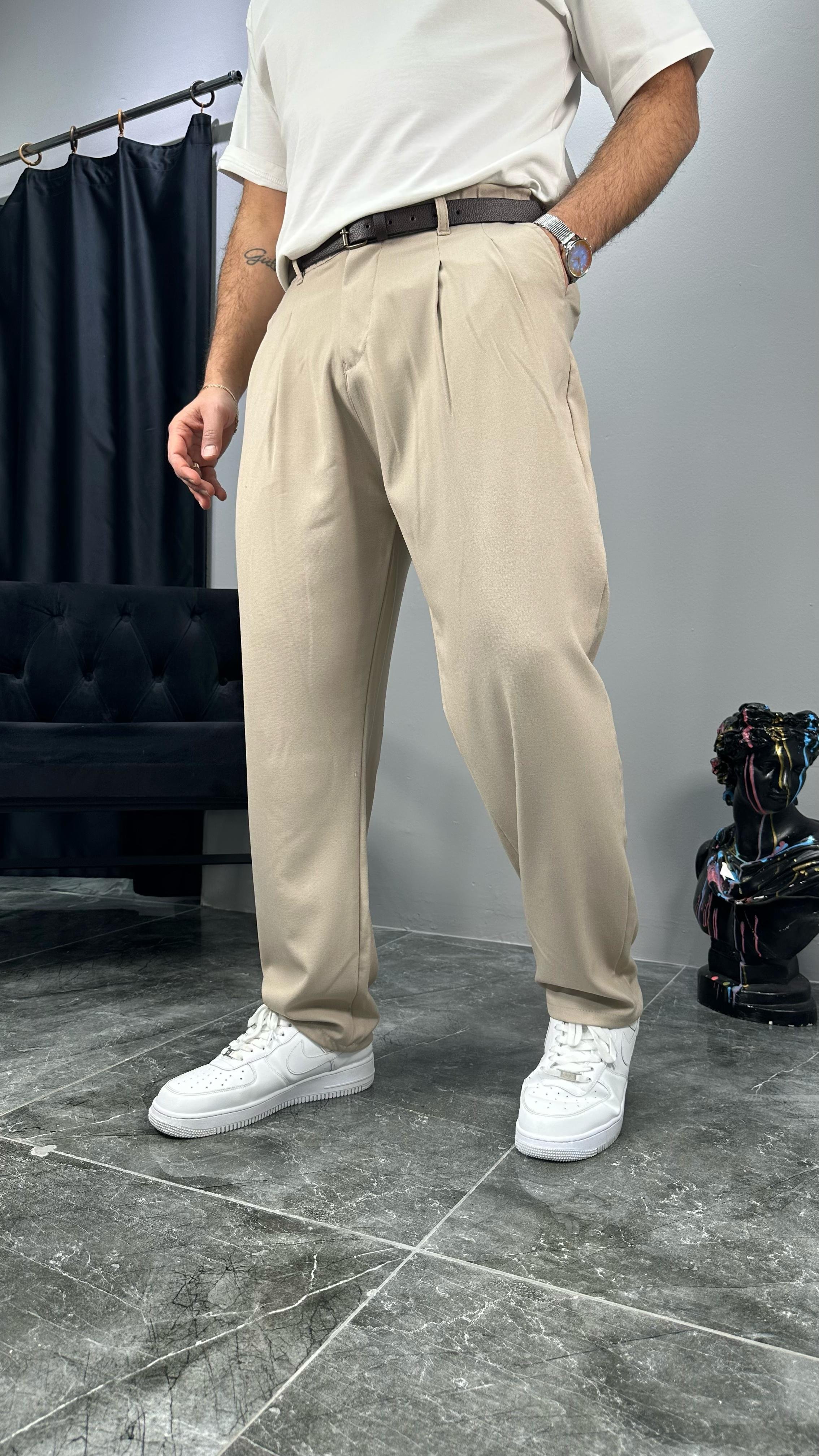 Kemerli Premium Kumaş Pantolon