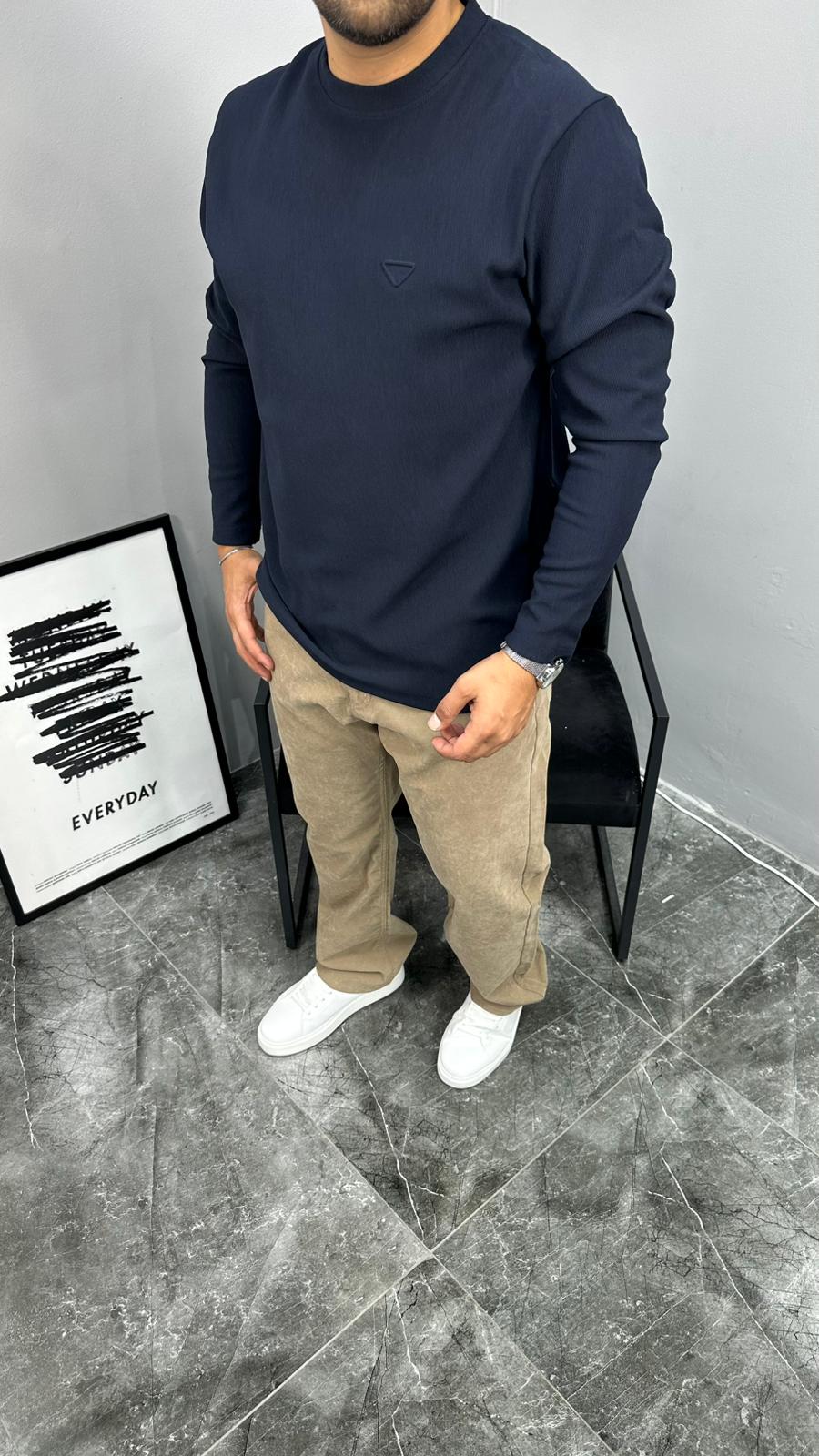 Şardonlu Çizgili Sweat