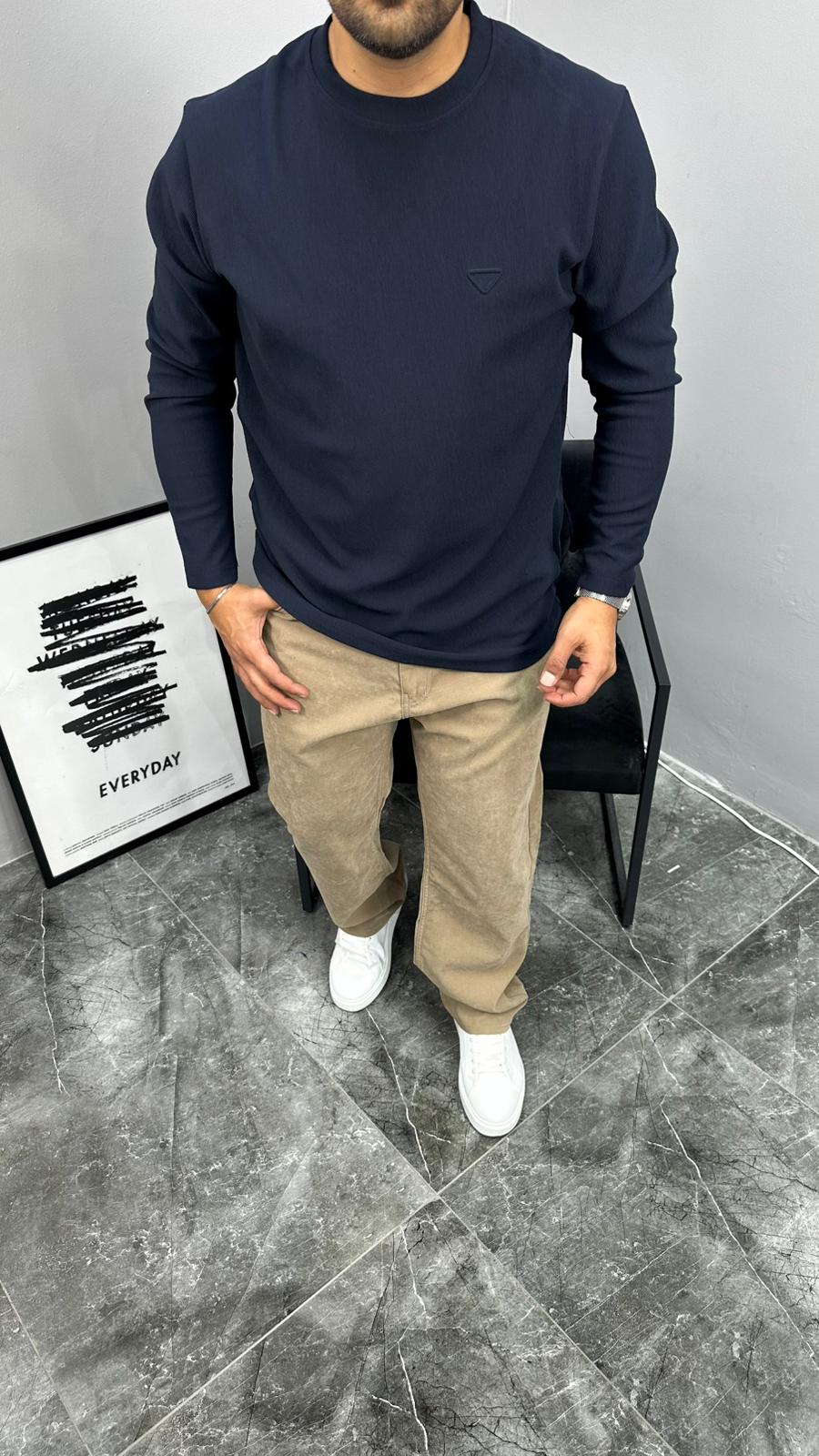 Şardonlu Çizgili Sweat