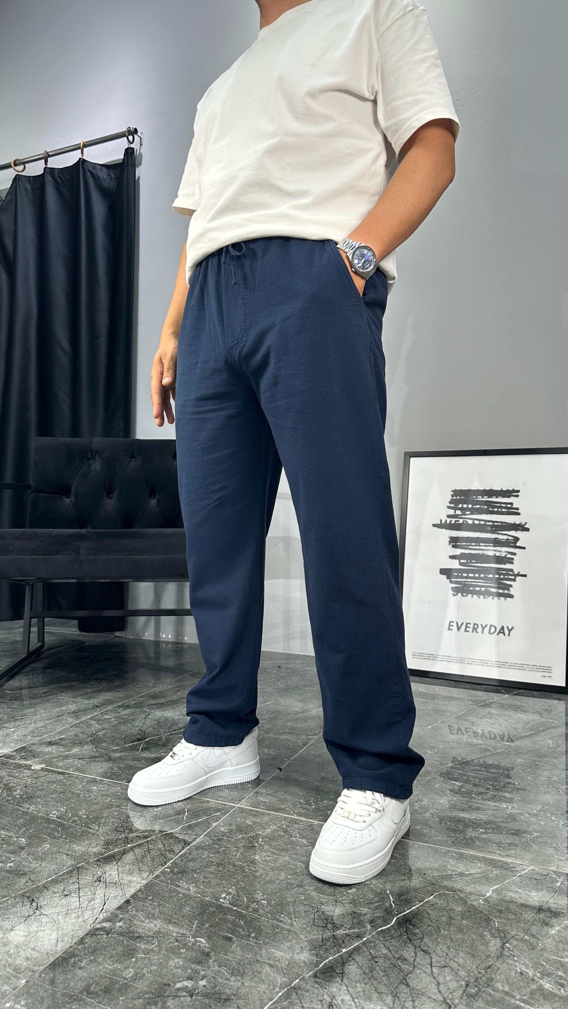 Comfort Fit Keten Pantolon 