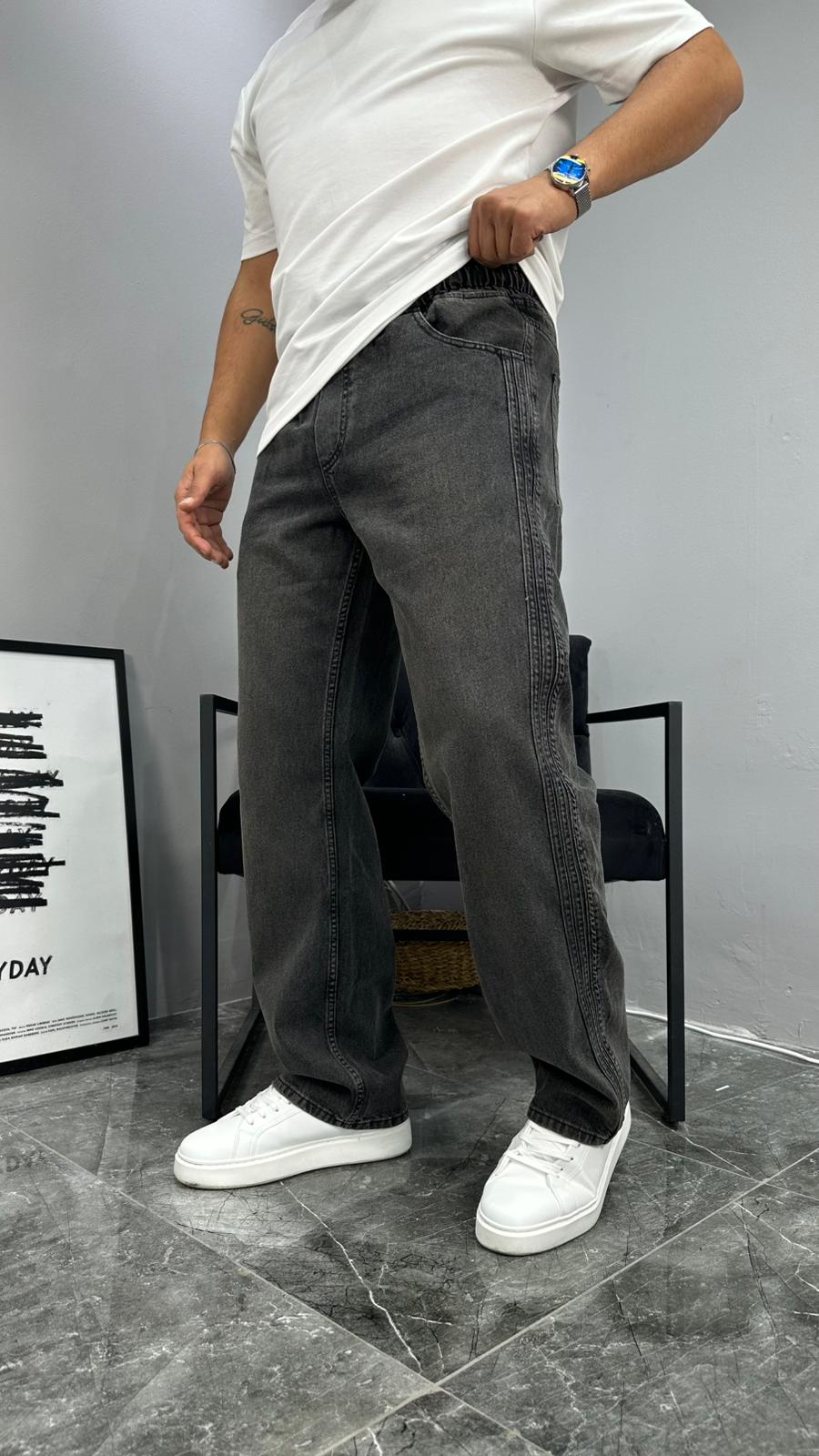 Yan Şerit Denim Jogger