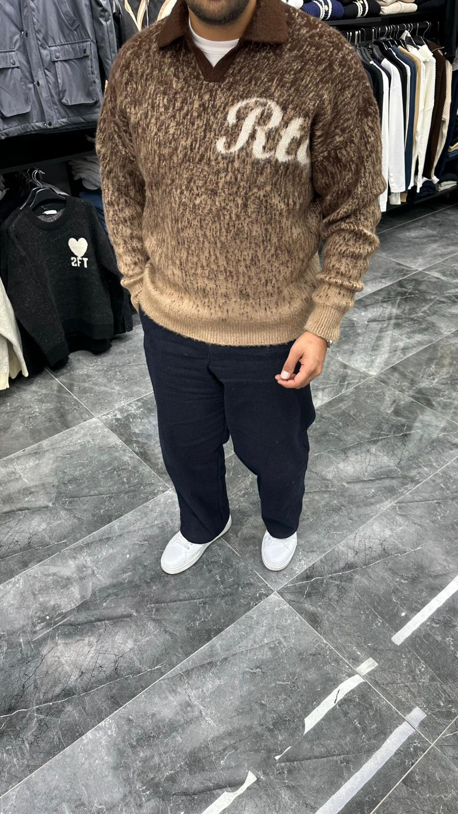 Retro Polo Sweatshirt