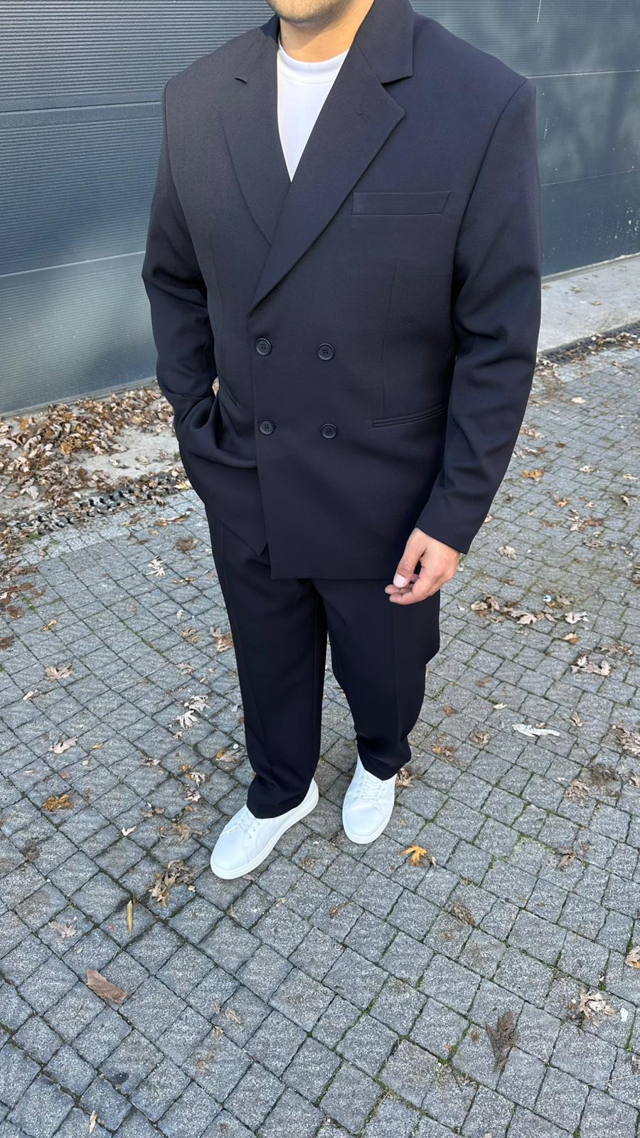 Kruvaze Rahat Kalıp Takım Elbise