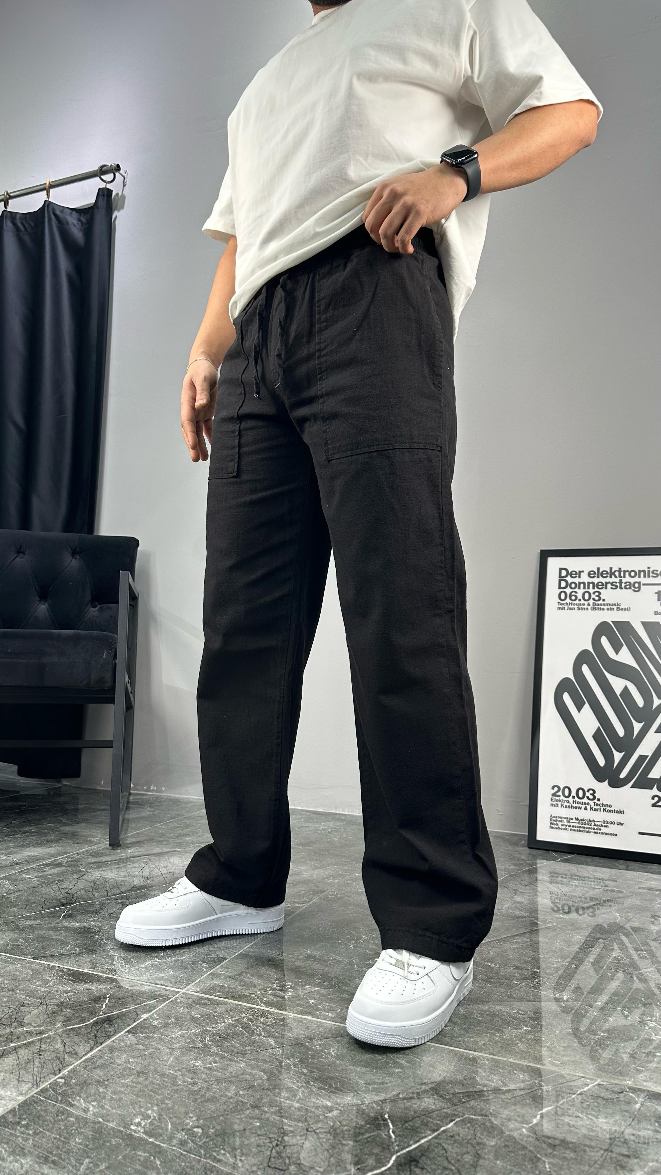 Relaxed Fit Keten Pantolon