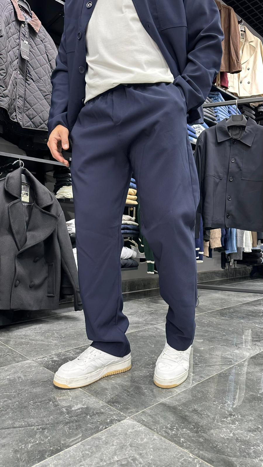 Relax Fit Fabric Pantolon Lacivert