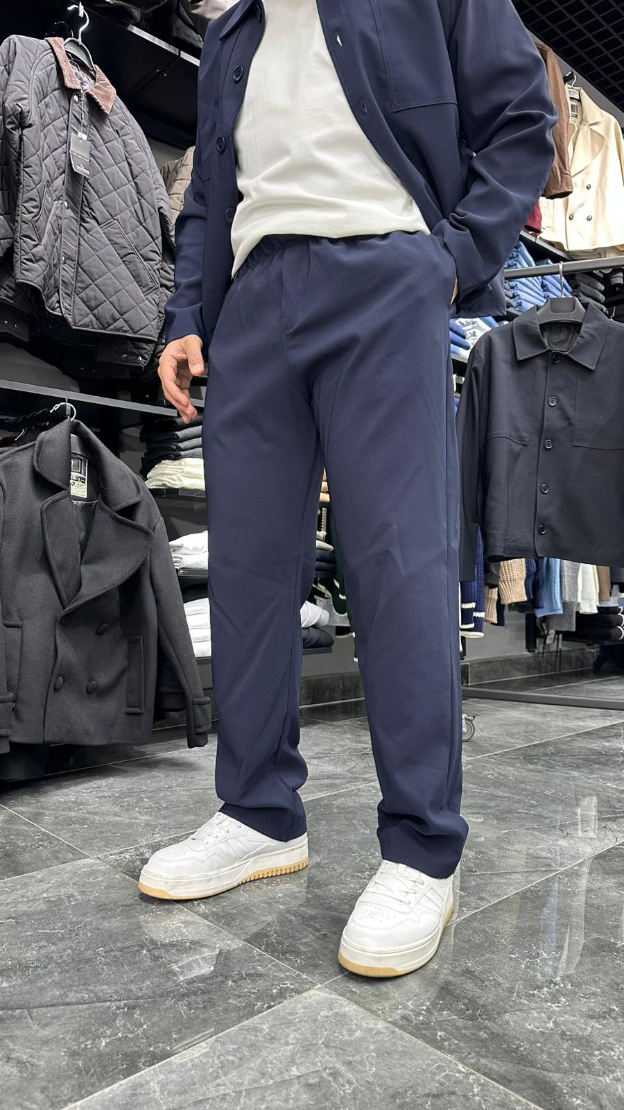 Relax Fit Fabric Pantolon Lacivert