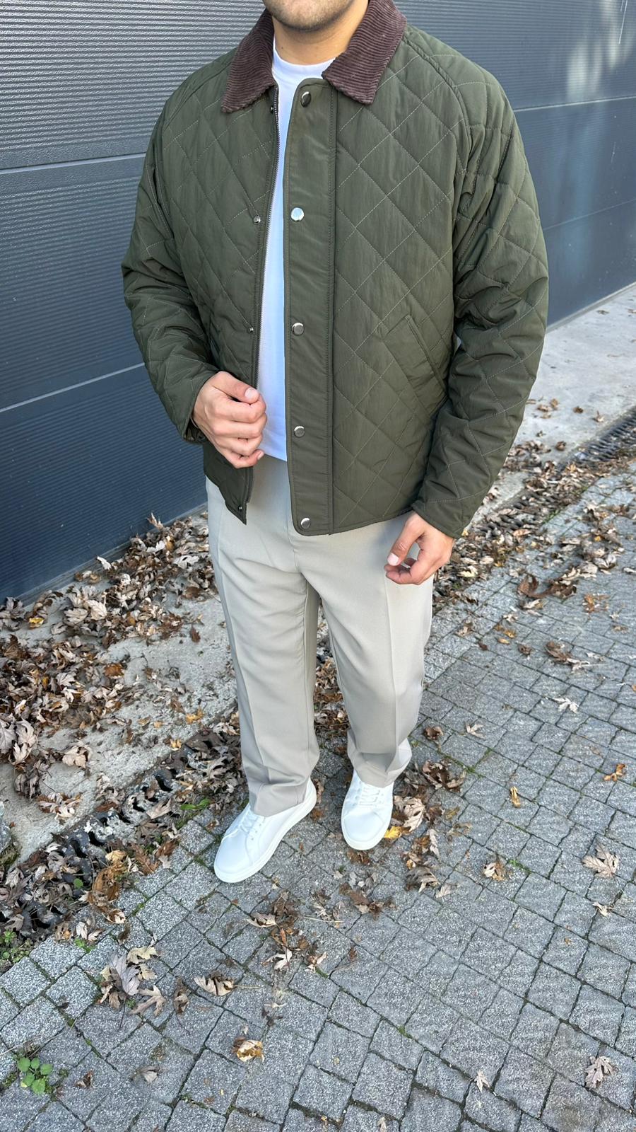 Antioch Kontrast Yaka Baklava Desenli Mont