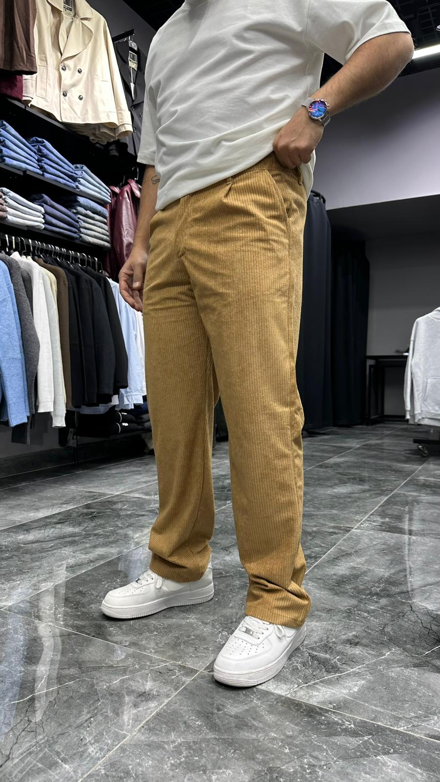 Kışlık Kadife Pantolon Taba