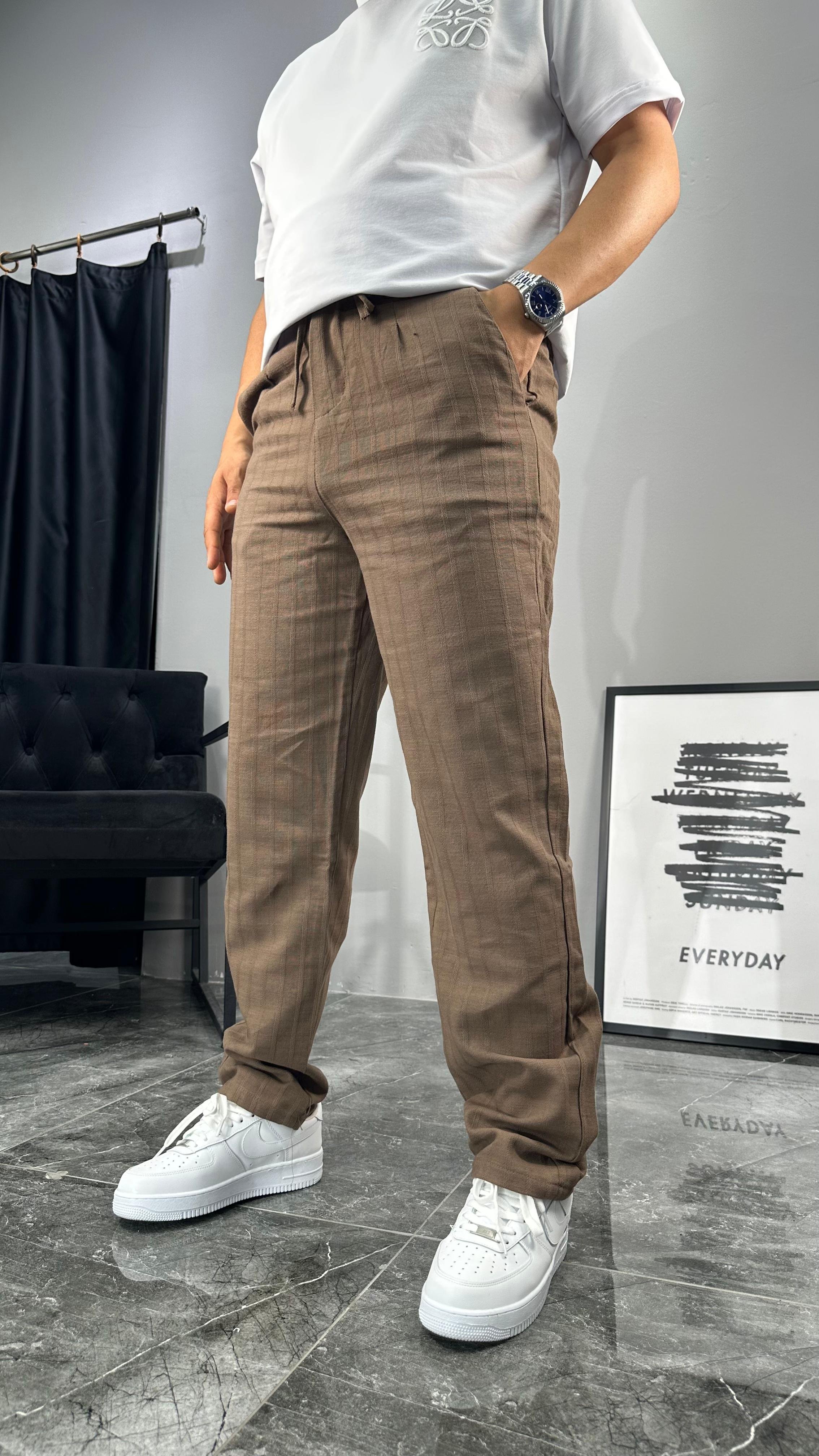 Retro Keten Pantolon