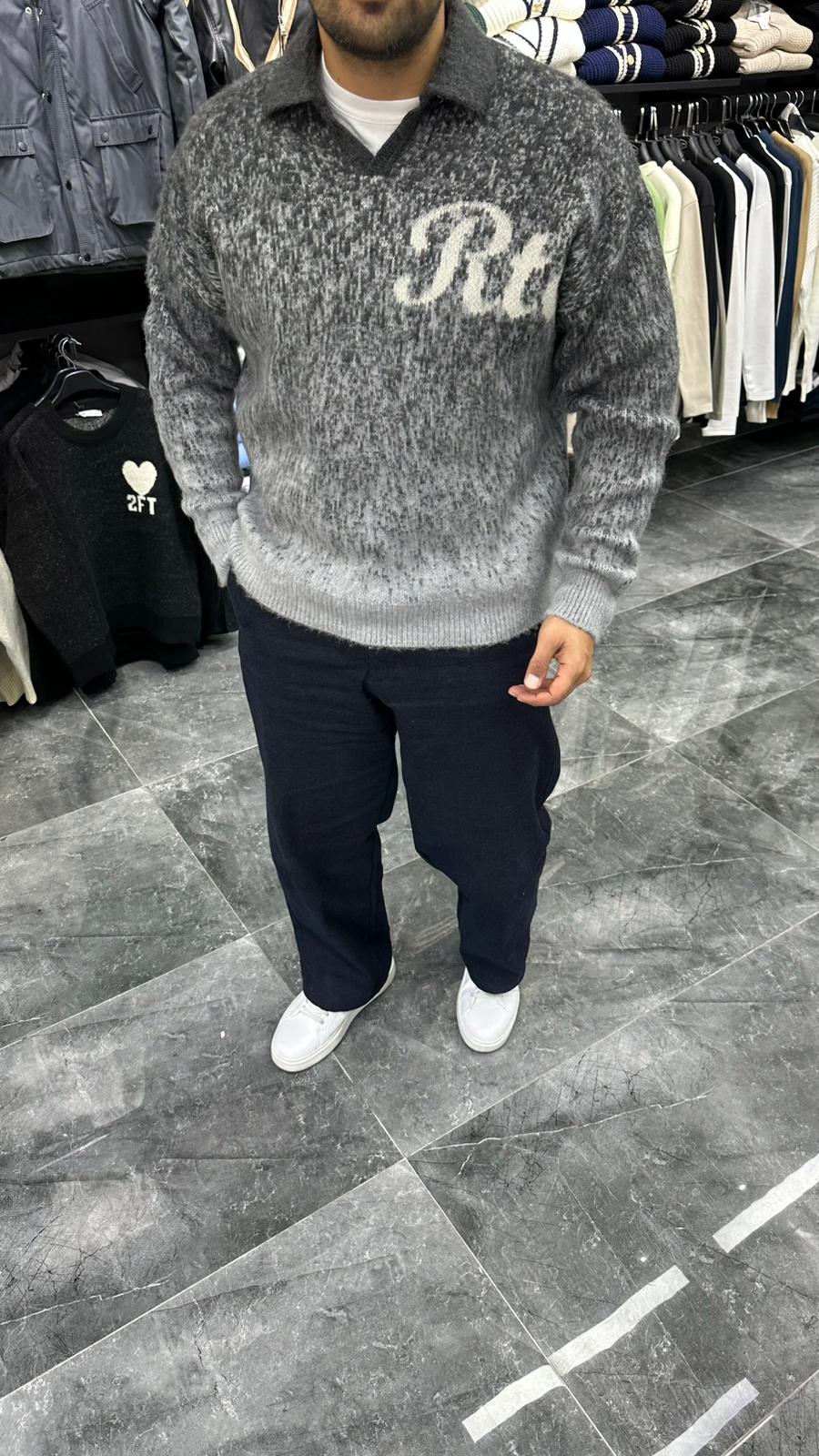 Retro Polo Sweatshirt