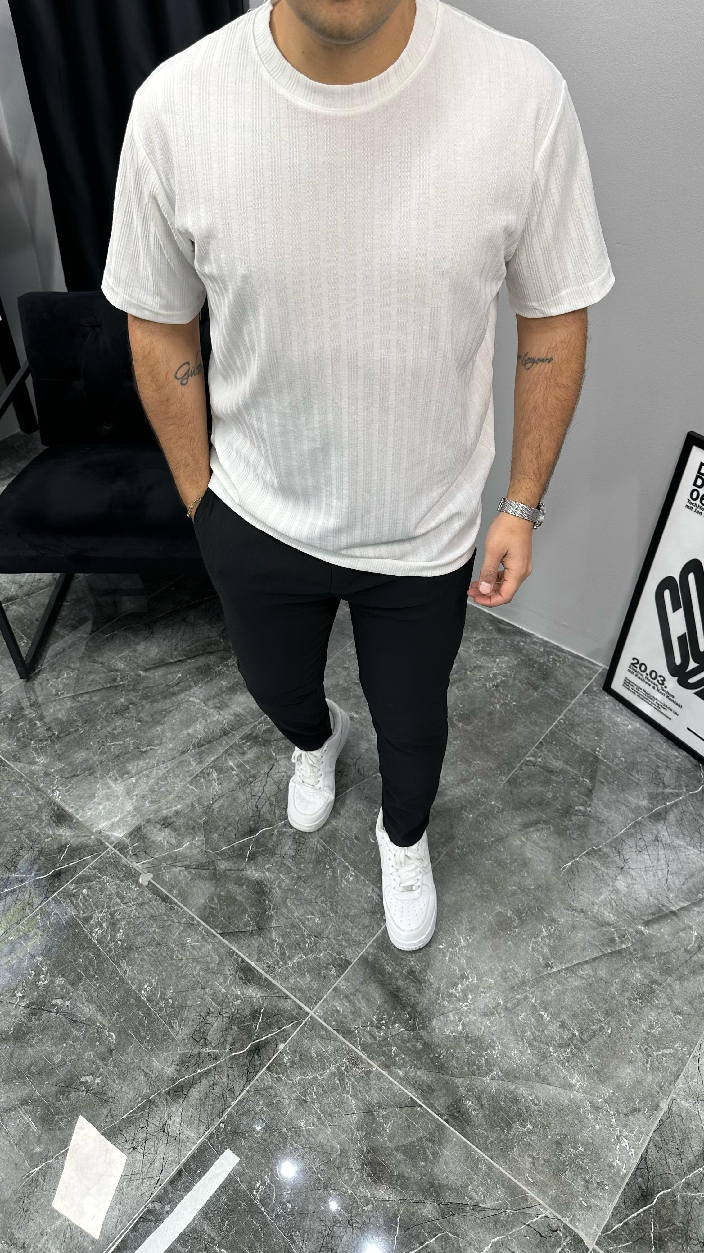 Şerit Desenli Tshirt