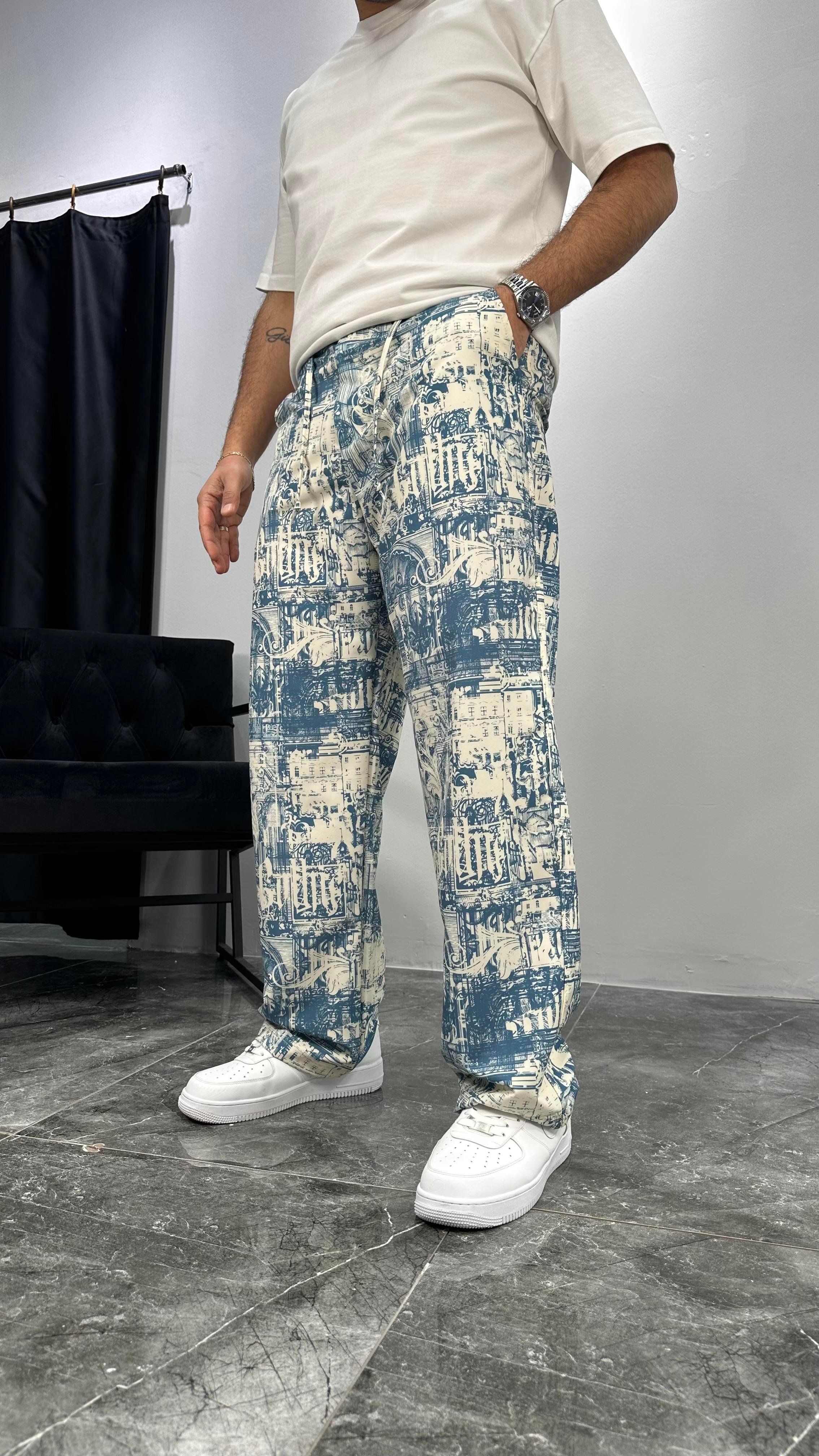 Street Desenli Baggy Pantolon