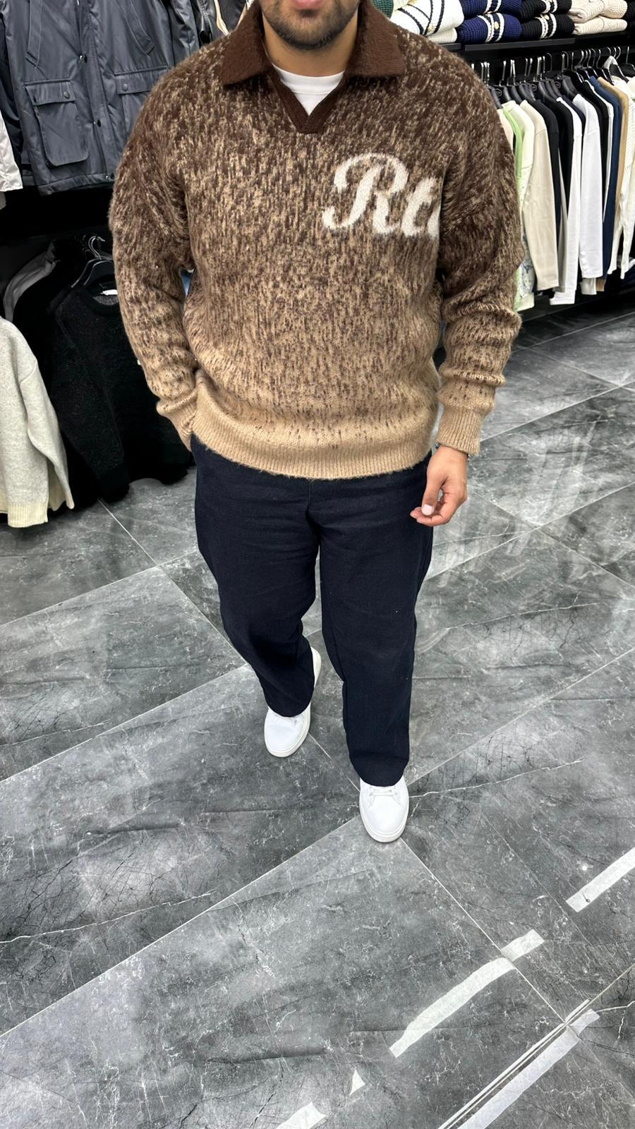 Retro Polo Sweatshirt