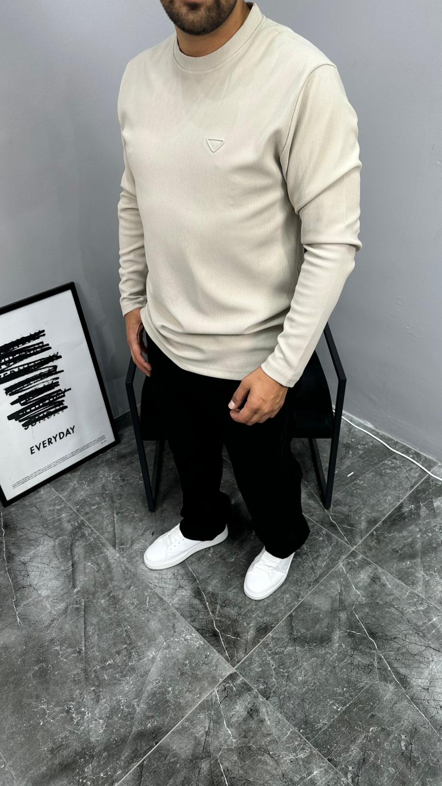 Şardonlu Çizgili Sweat