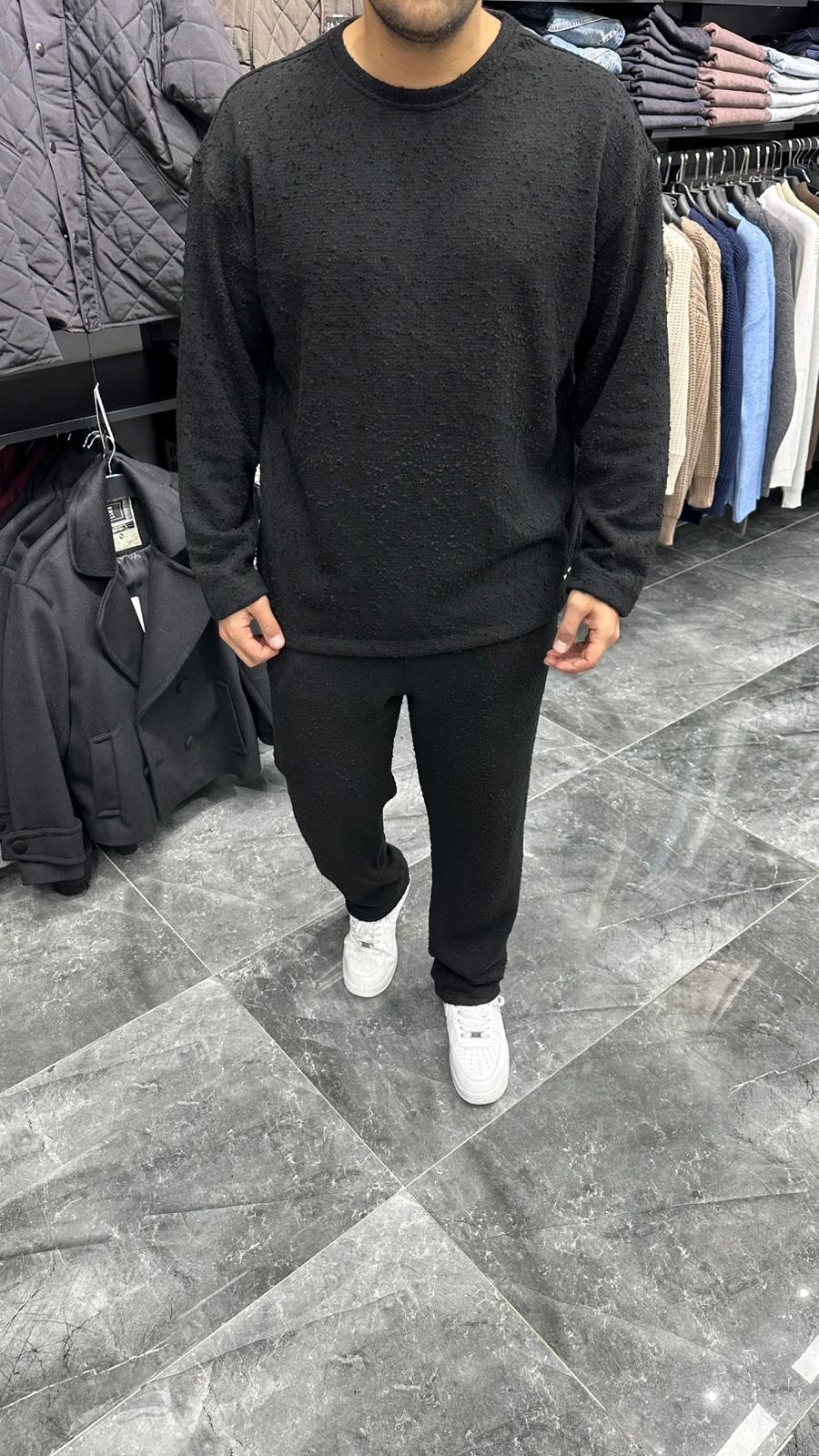 Kışlık Benekli Takım Siyah