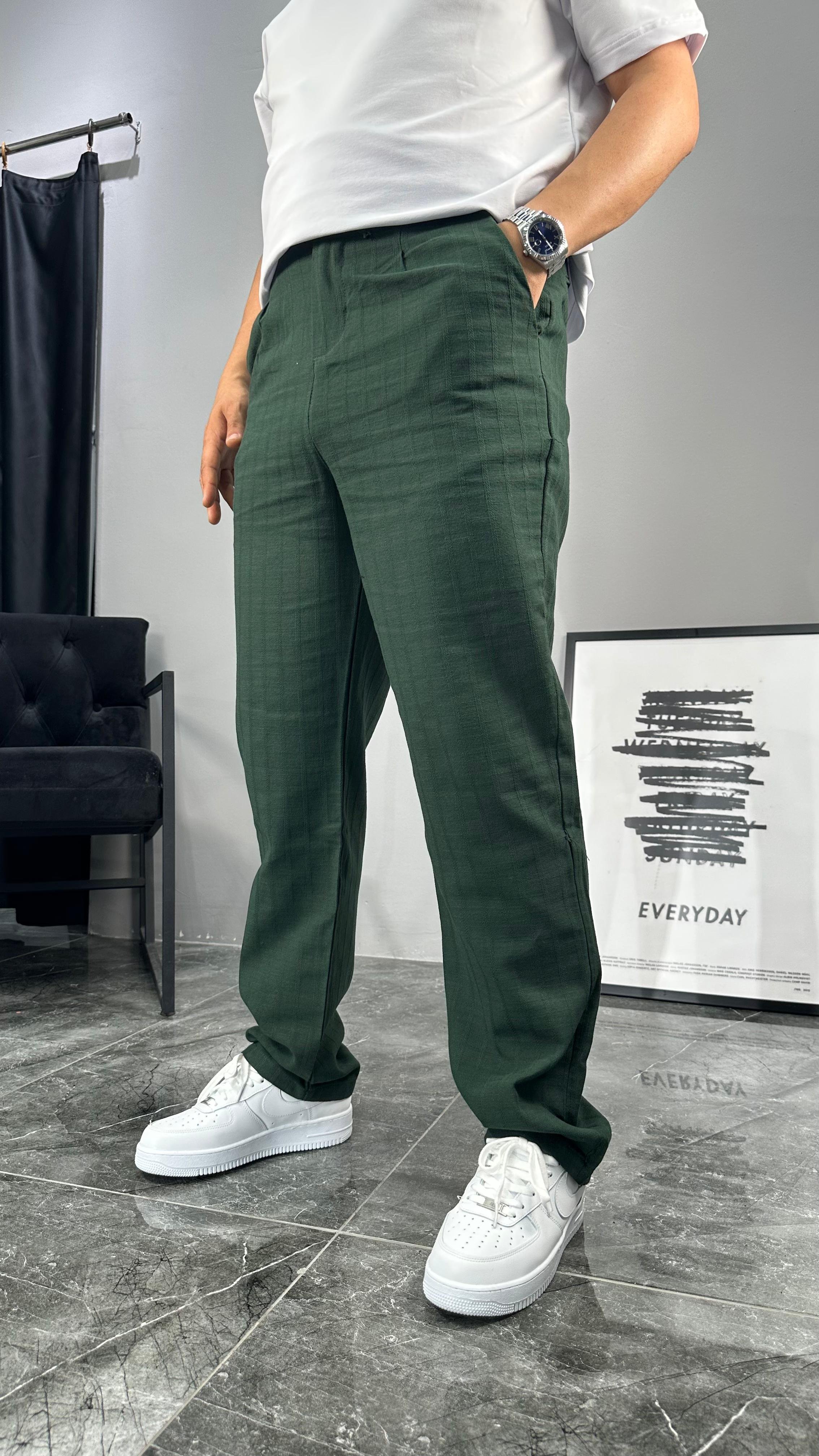 Retro Keten Pantolon