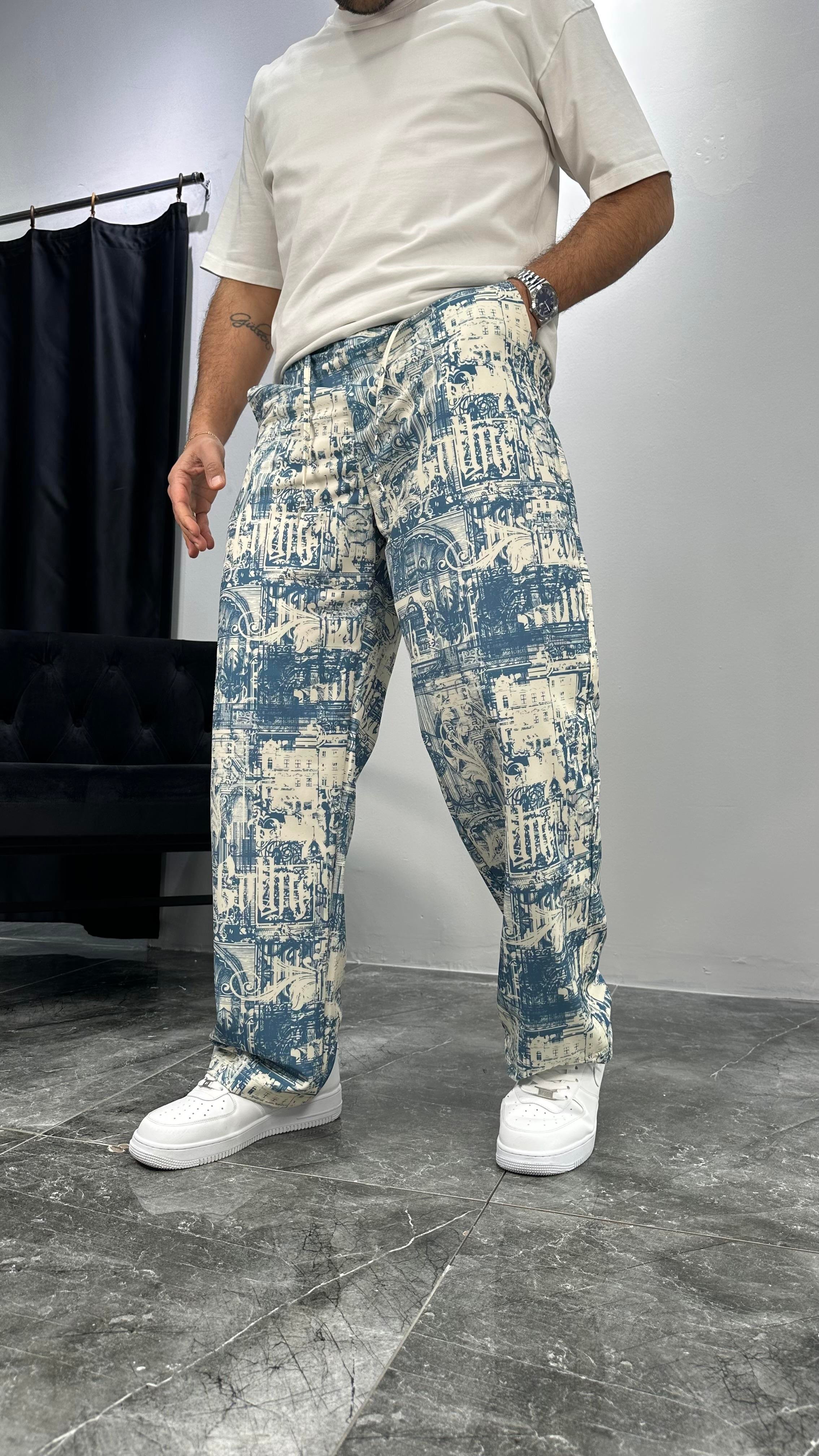 Street Desenli Baggy Pantolon