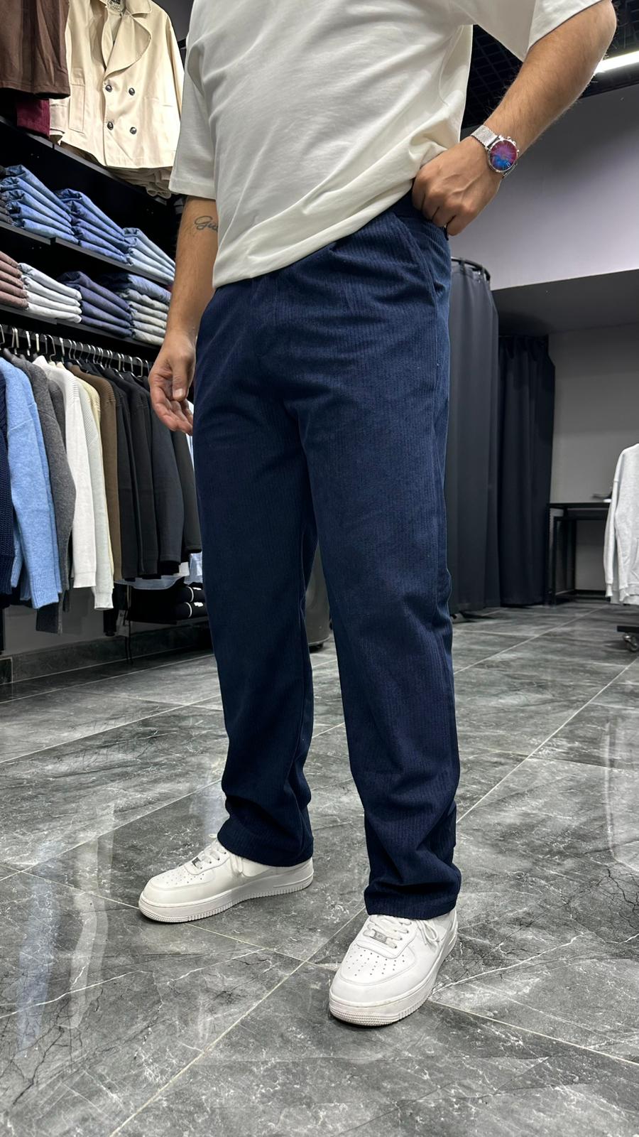 Kışlık Kadife Pantolon Lacivert