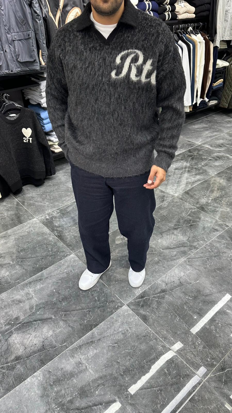 Retro Polo Sweatshirt