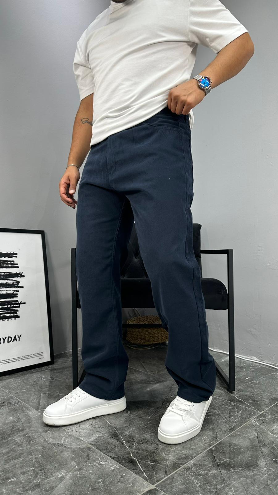 Dokulu Regular Kot Pantolon