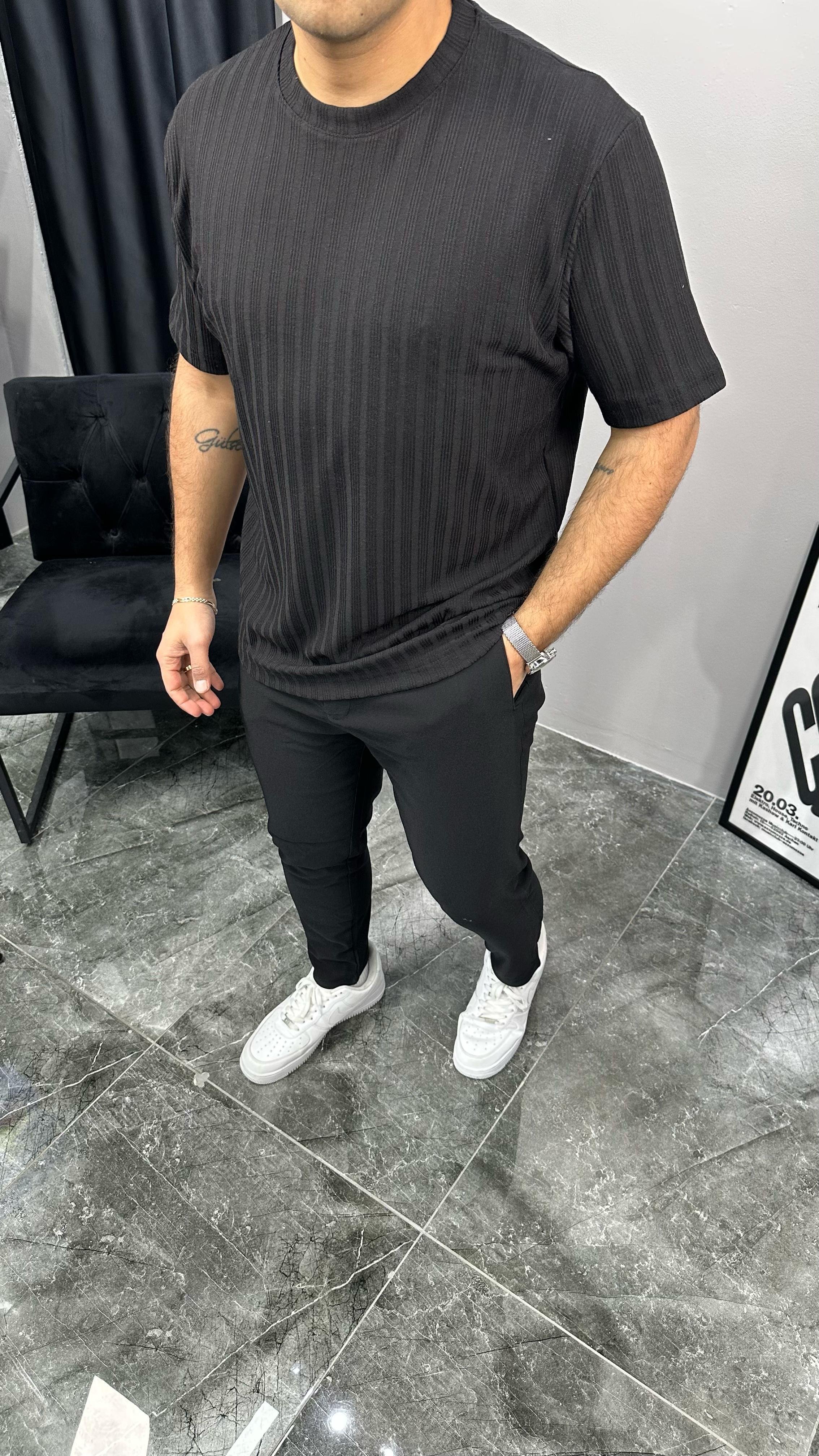 Şerit Desenli Tshirt