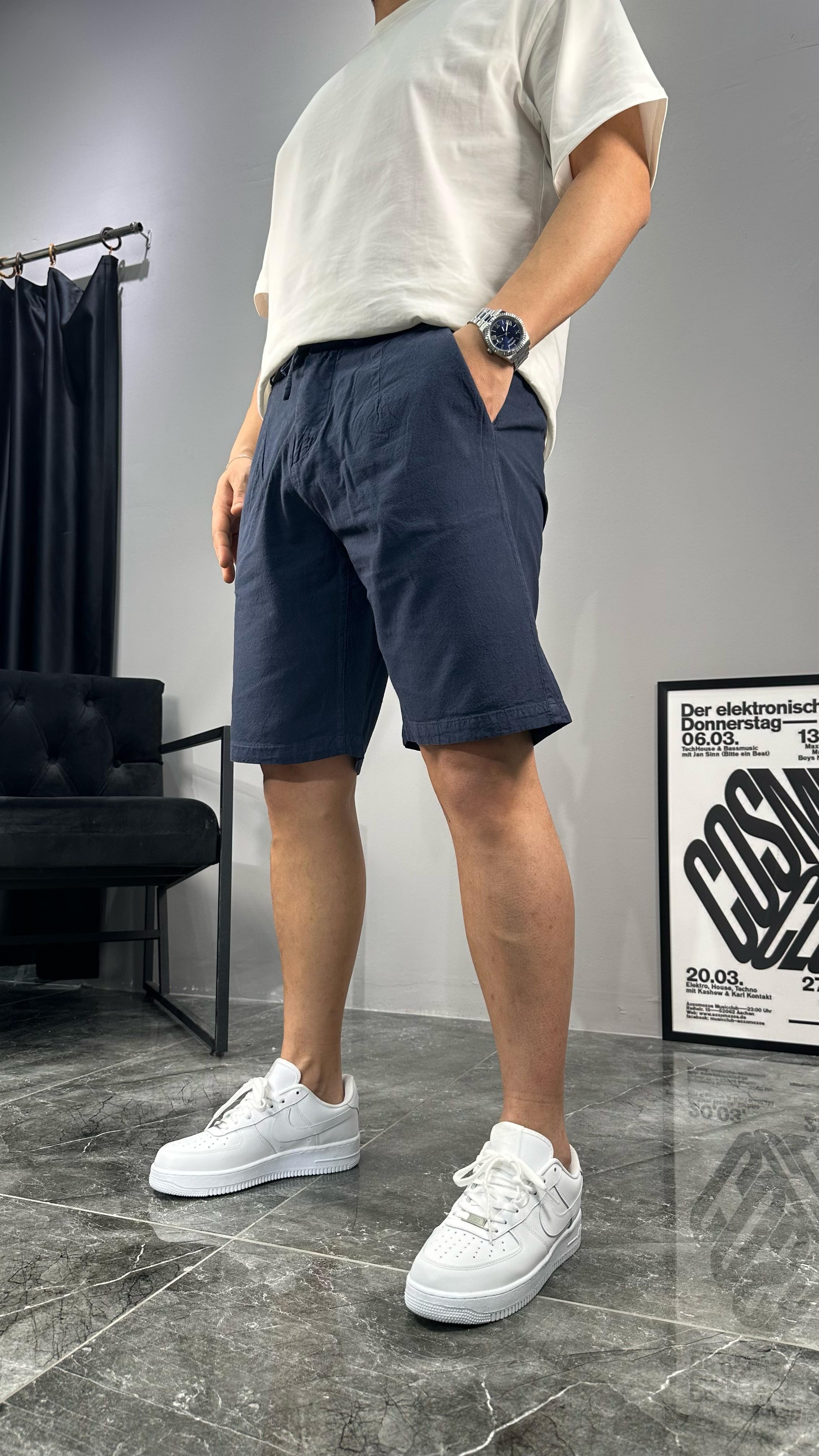 Baggy Fit Keten Şort