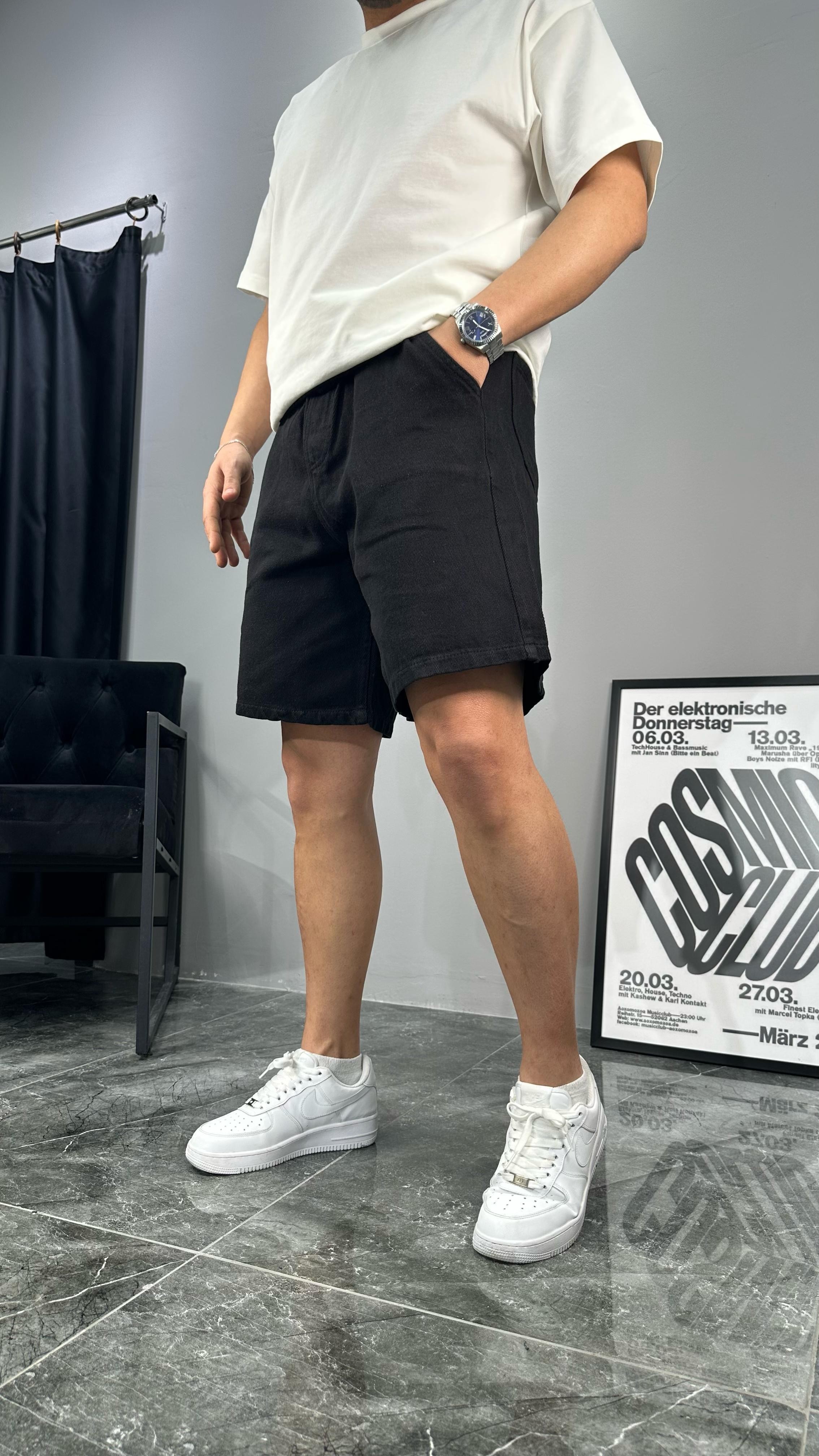 Baggy Fit Kot Şort