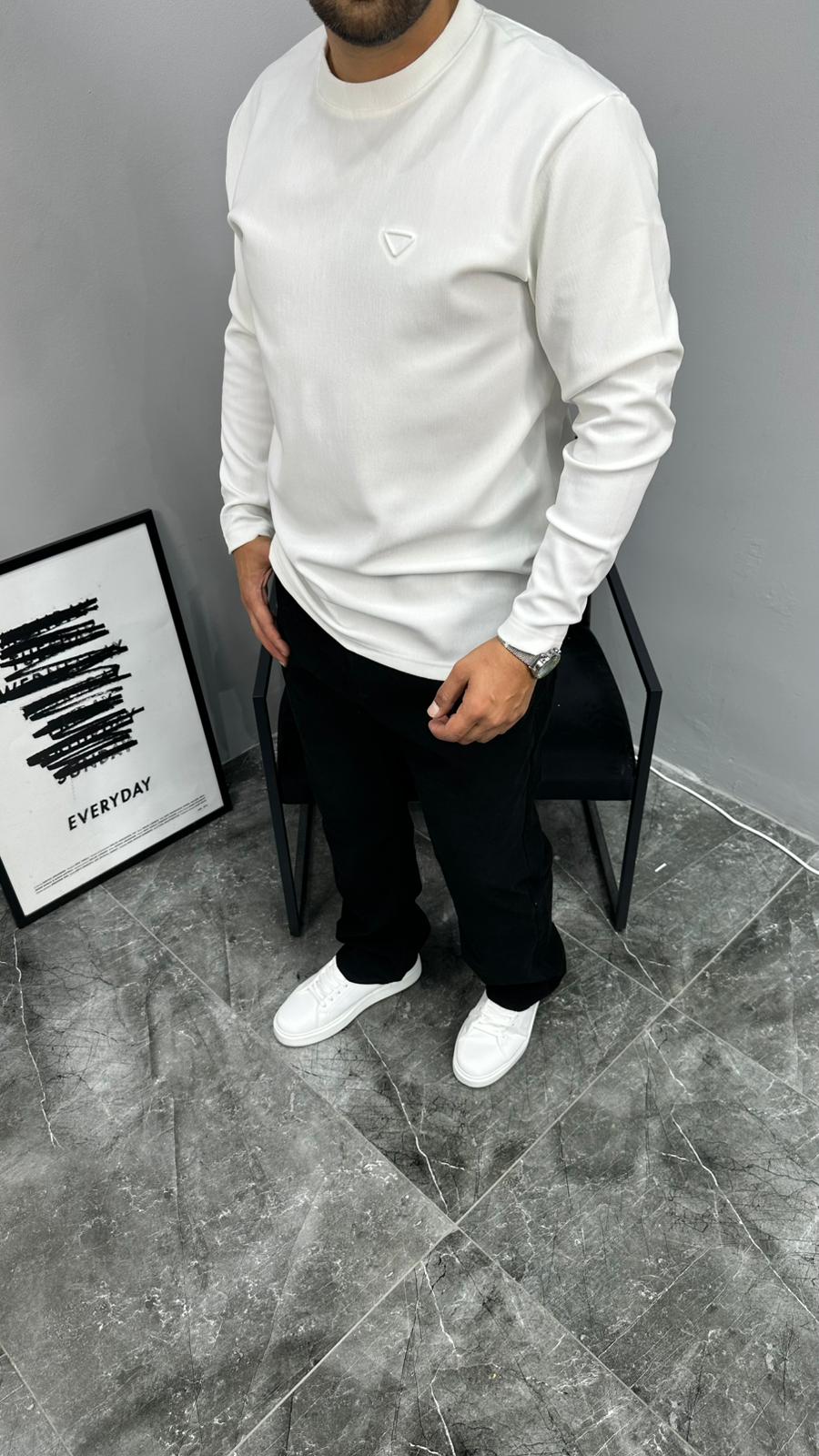 Şardonlu Çizgili Sweat