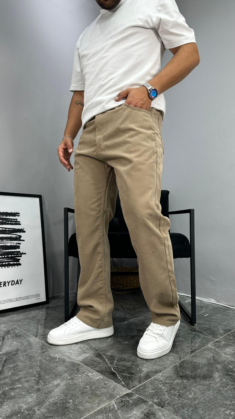 Dokulu Regular Kot Pantolon