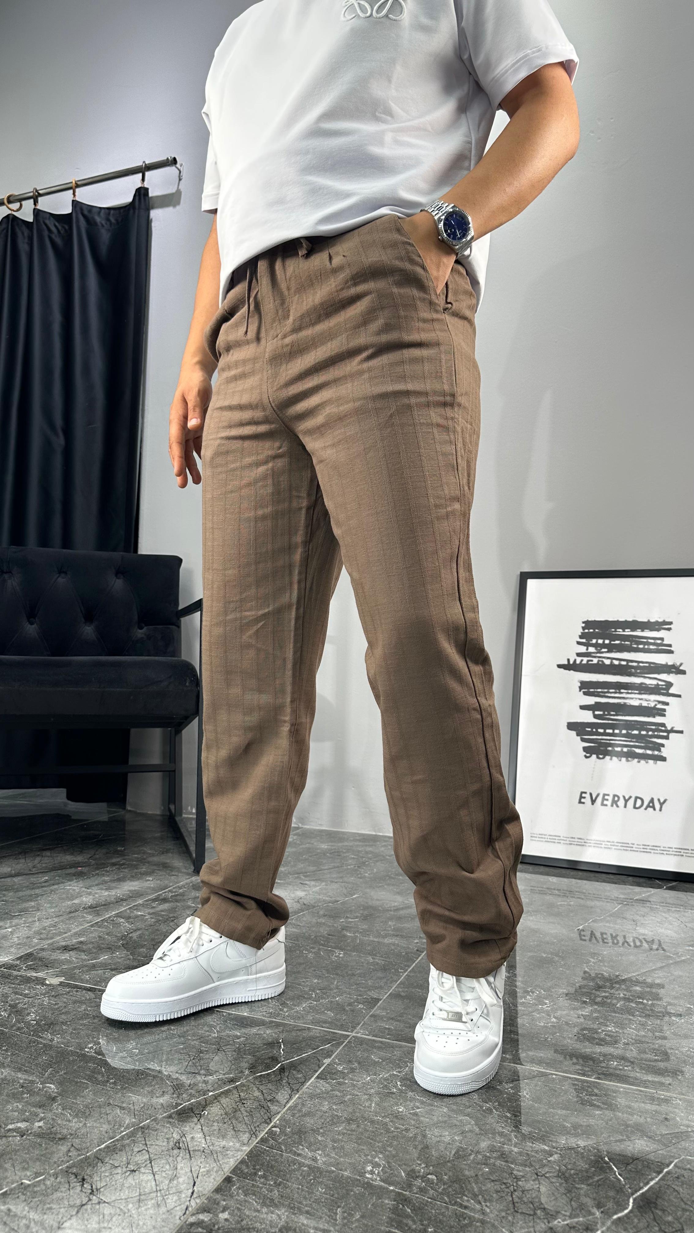 Retro Keten Pantolon