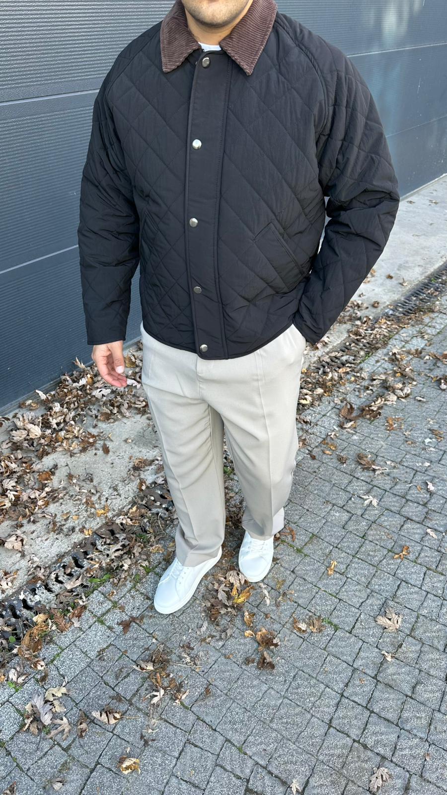 Antioch Kontrast Yaka Baklava Desenli Mont