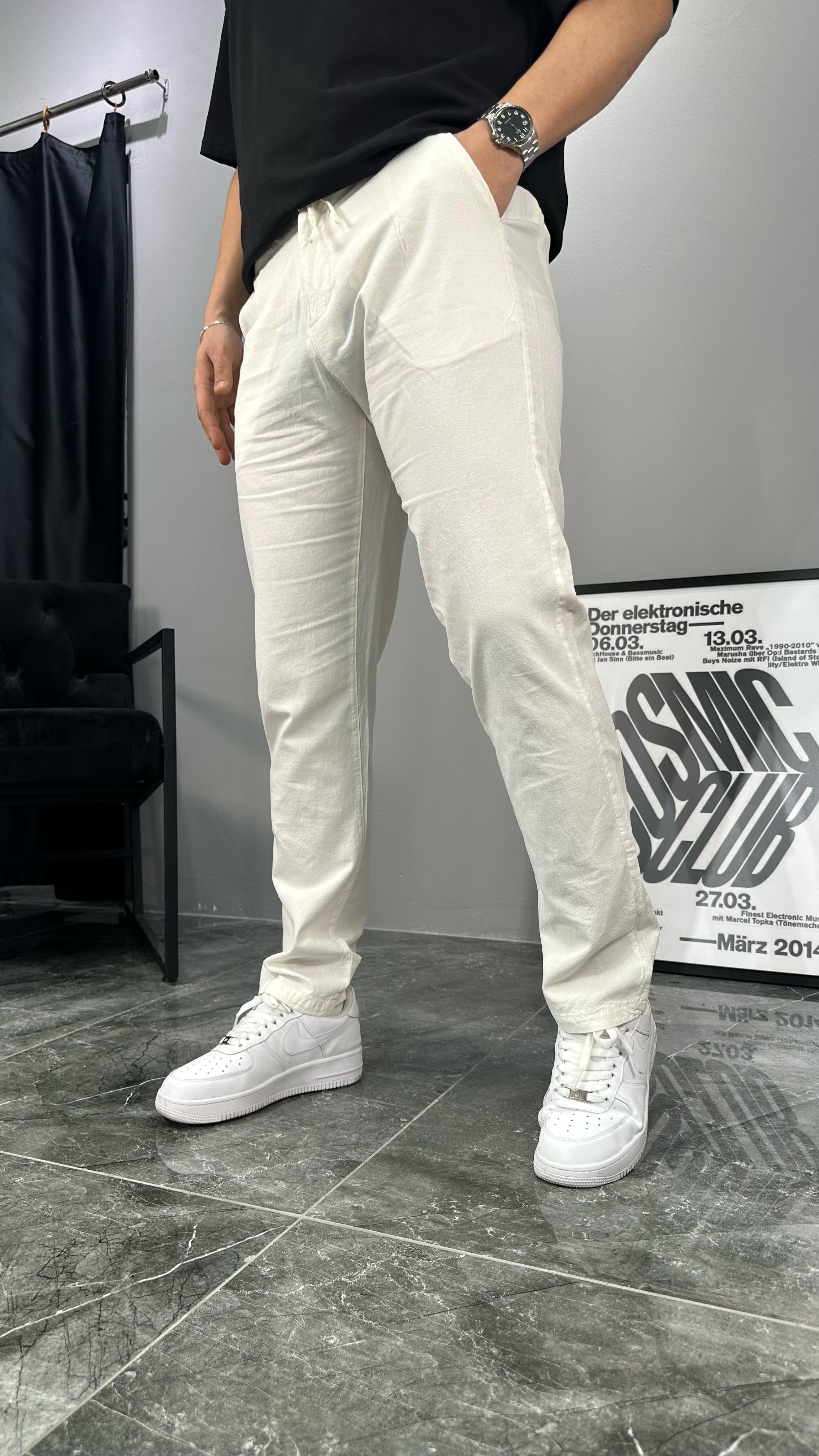 Regular Keten Pantolon