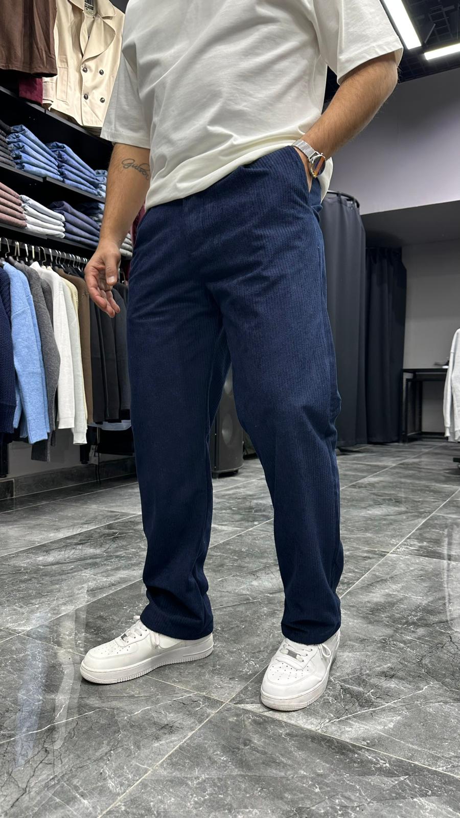 Kışlık Kadife Pantolon Lacivert