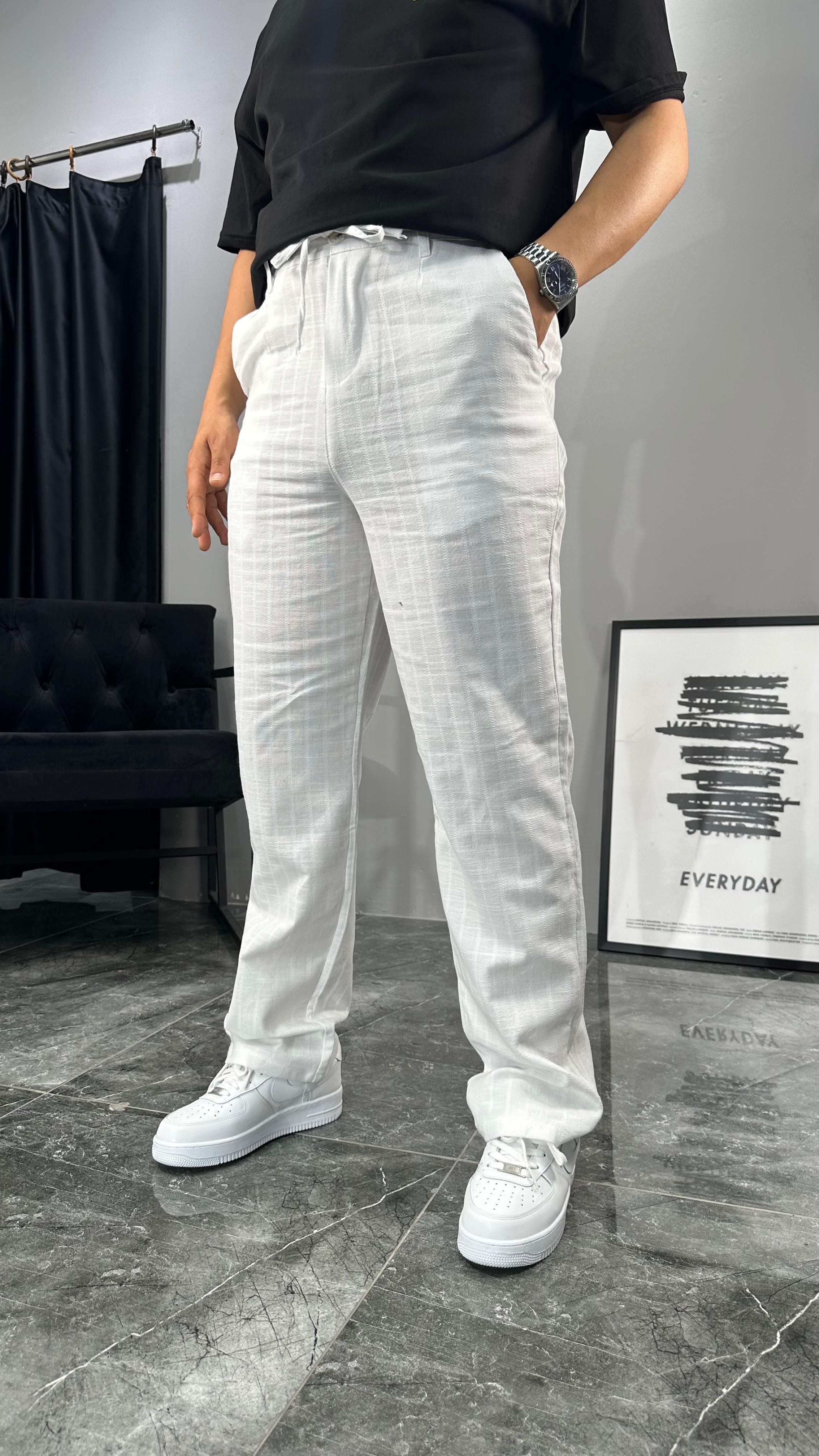 Retro Keten Pantolon