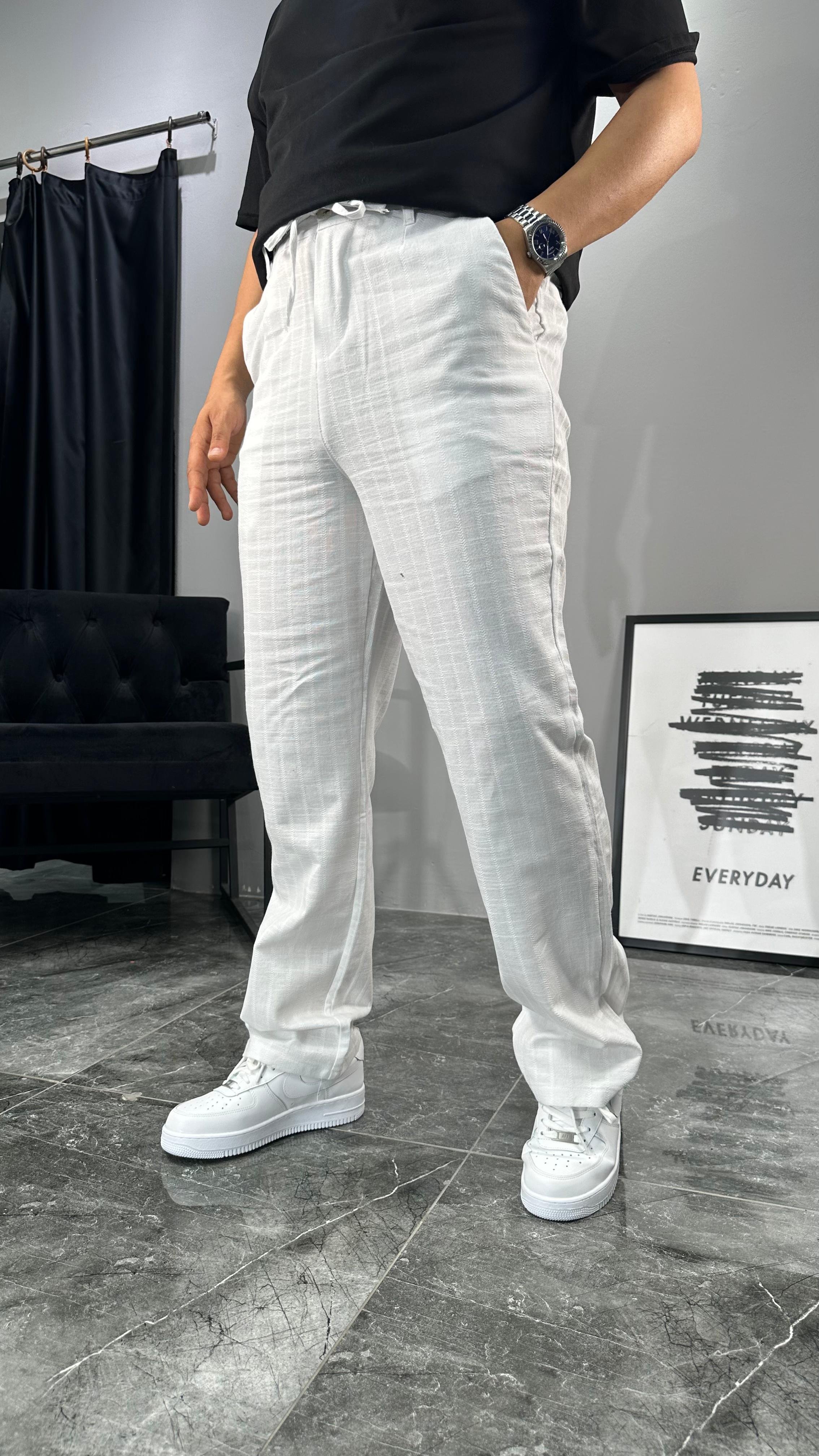 Retro Keten Pantolon